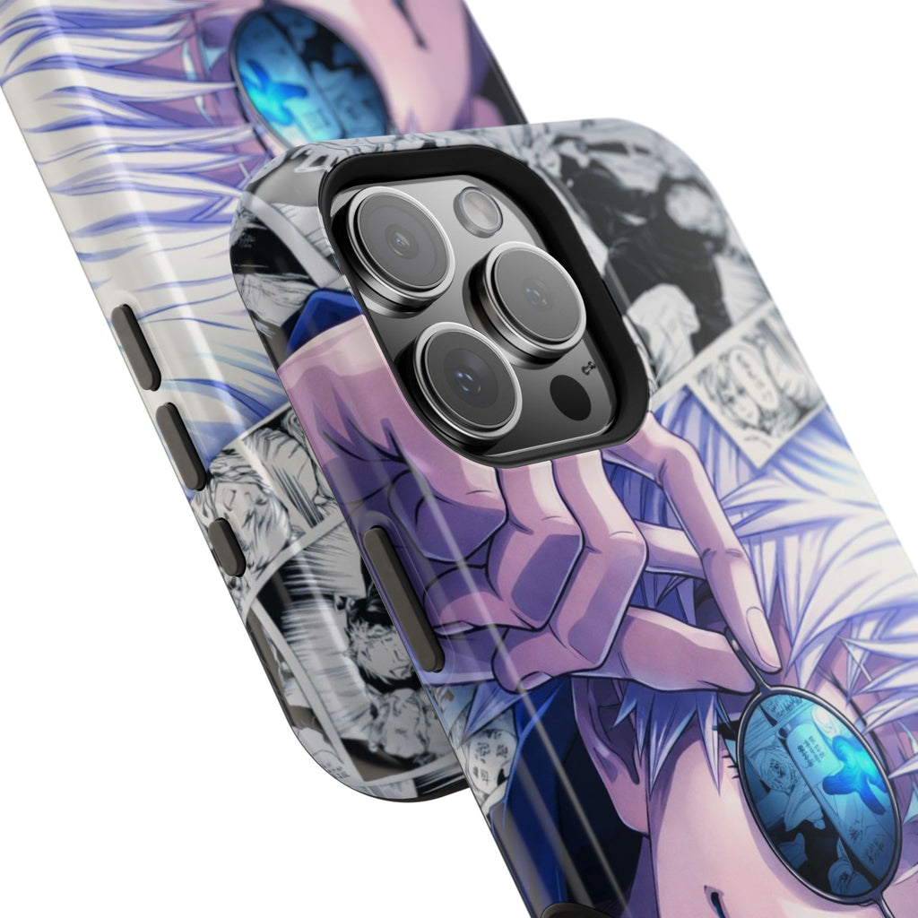 Anime Character Impact-Resistant Phone Case — Stylish Sunglasses Manga Design