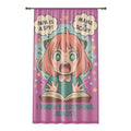 Spy Kids Anime Girl Curtain | I Know Everything Almost, Manga Style Window Curtain