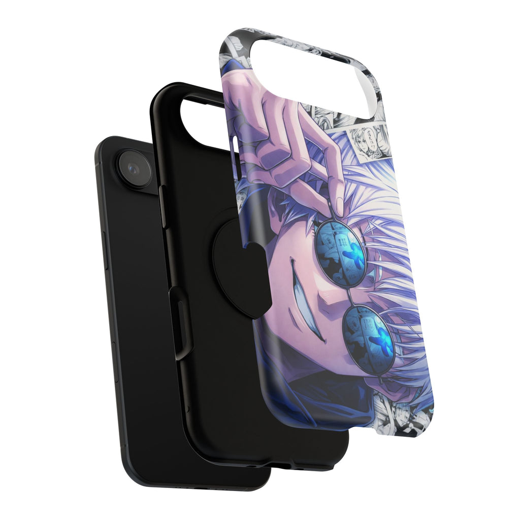 Anime Character Impact-Resistant Phone Case — Stylish Sunglasses Manga Design