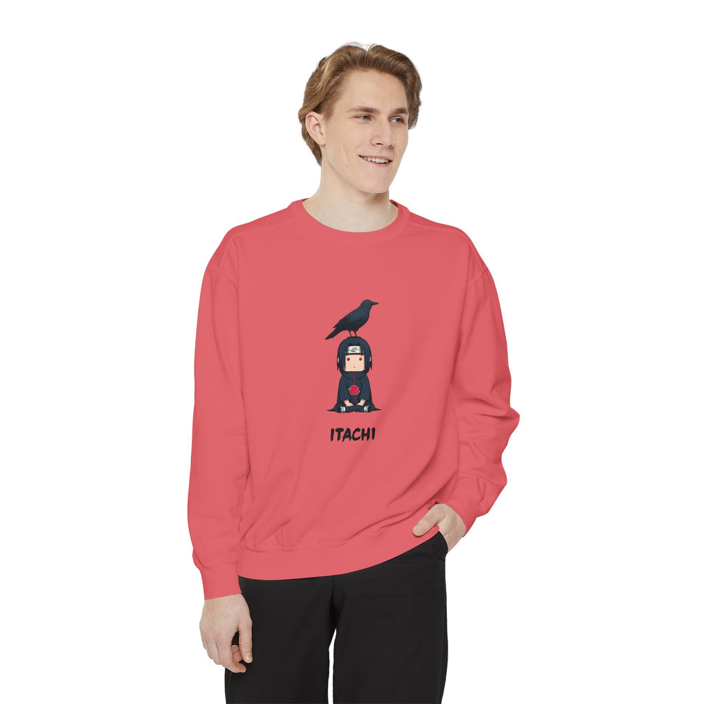 Chibi Ninja Illustration Sweatshirt | Anime Ninja Crow Graphic