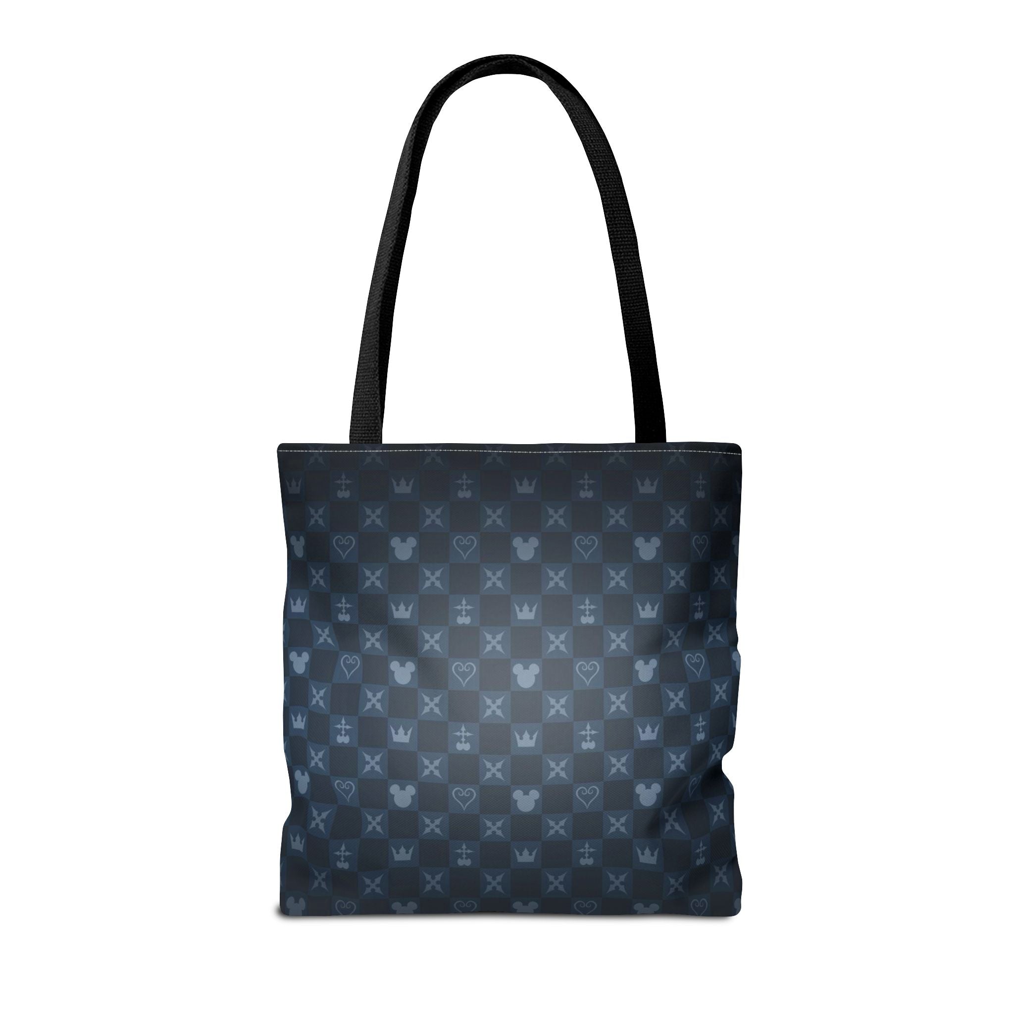 Dark Blue Patterned Monogram Tote | All-Over Print Tote