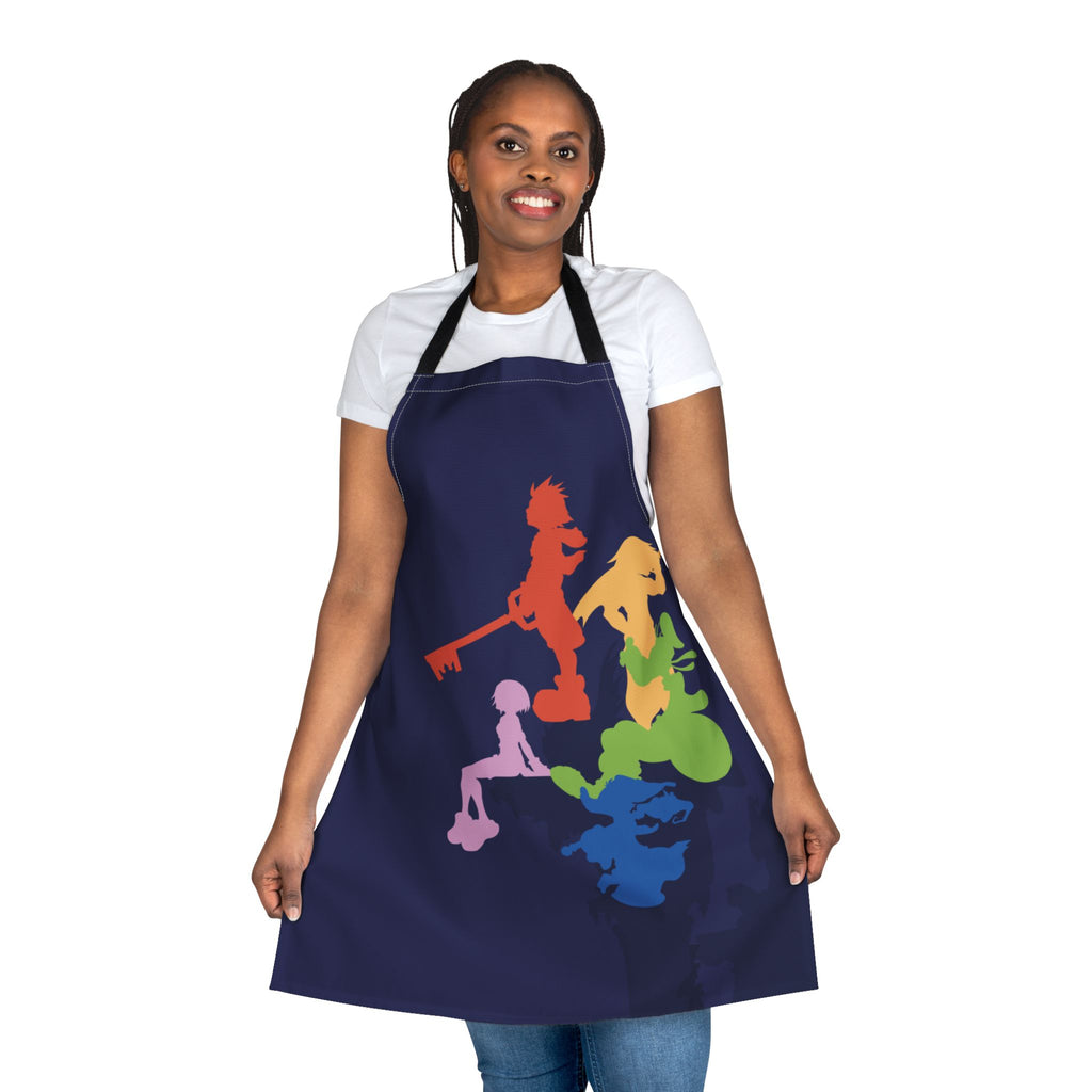 Rainbow Silhouette Characters Apron | Colorful Gaming Key Art