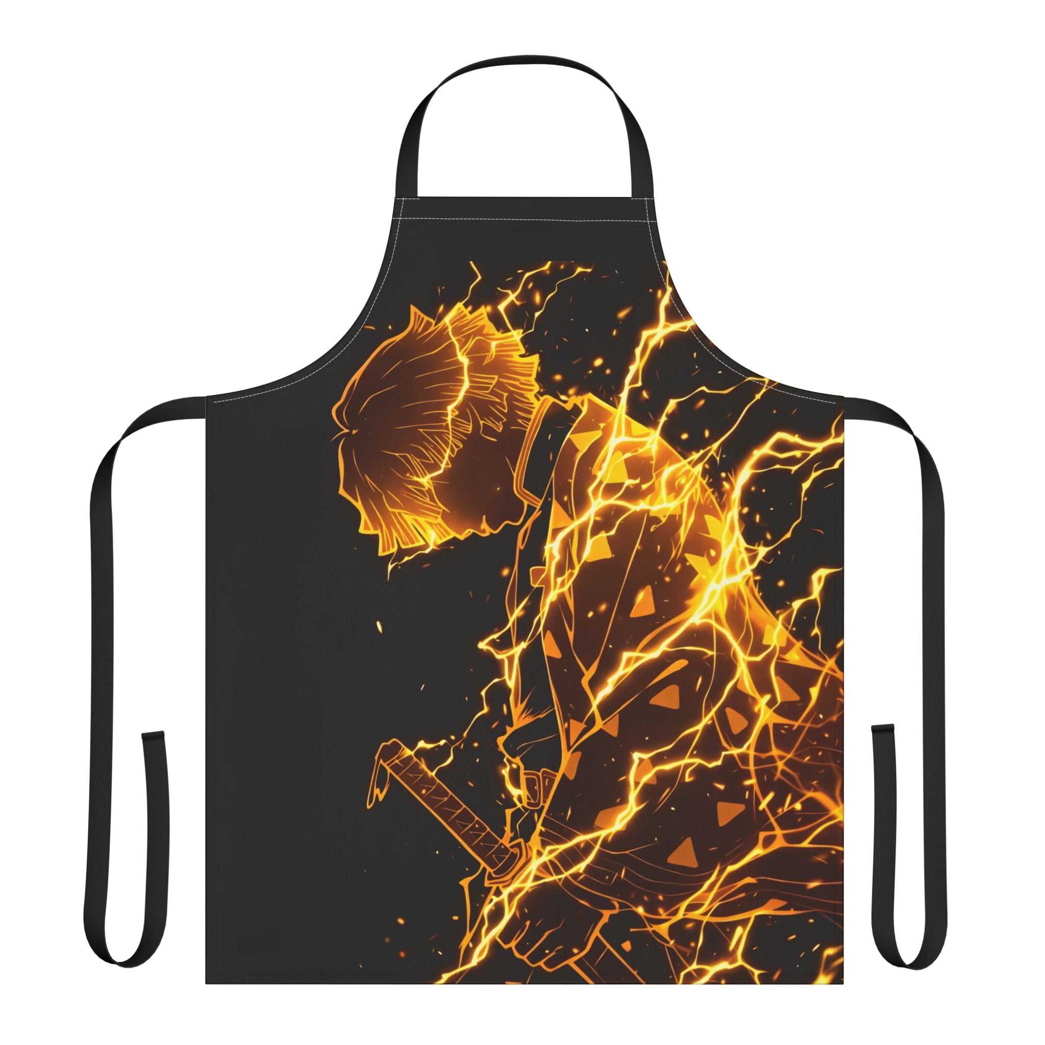 Flaming Samurai Apron | AOP Full-Print Kitchen Apron