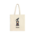 boy chibi with crow Tote Bag | Anime character illustration, minimalist canvas tote