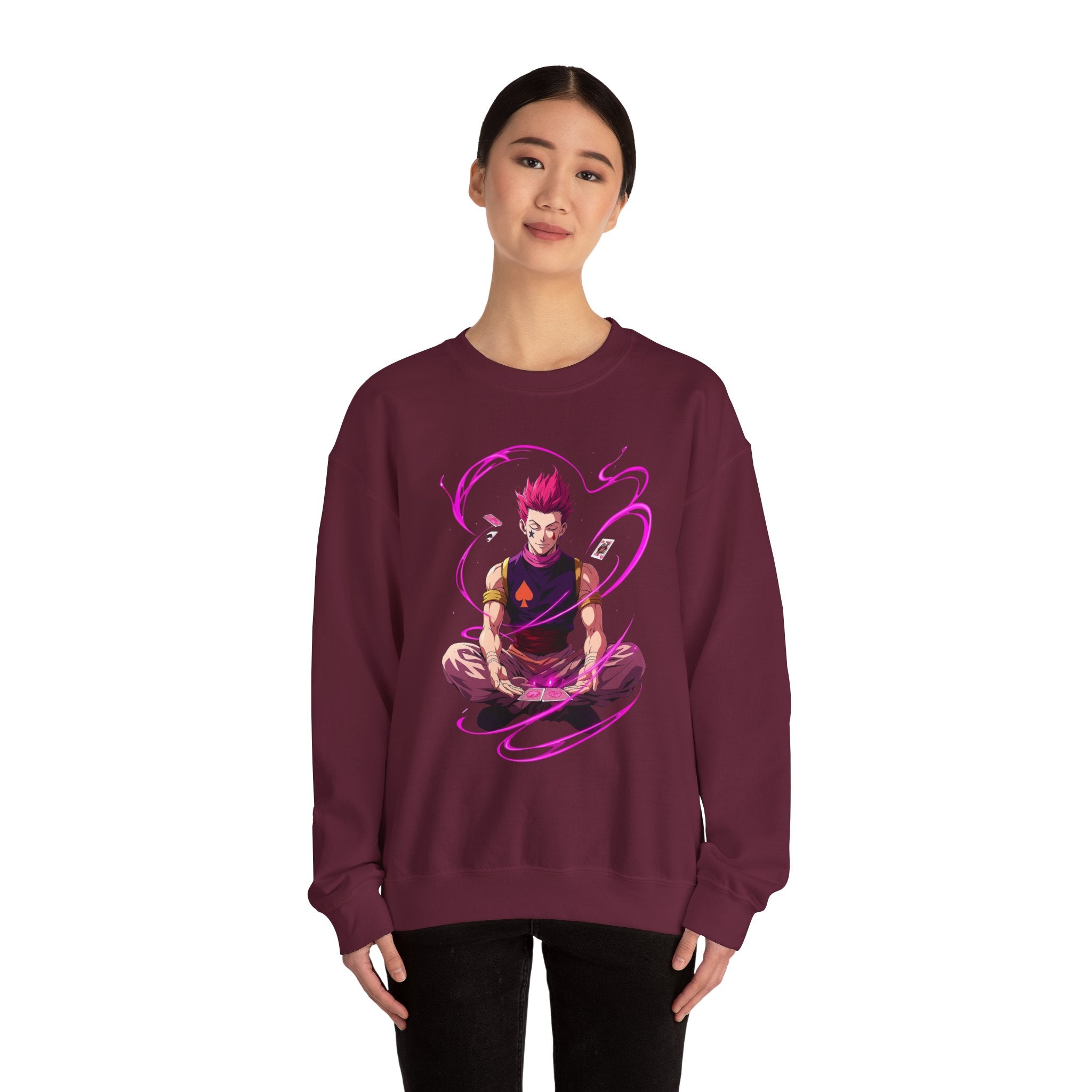 Meditating Anime Warrior Sweatshirt | Mystic Energy Illustration
