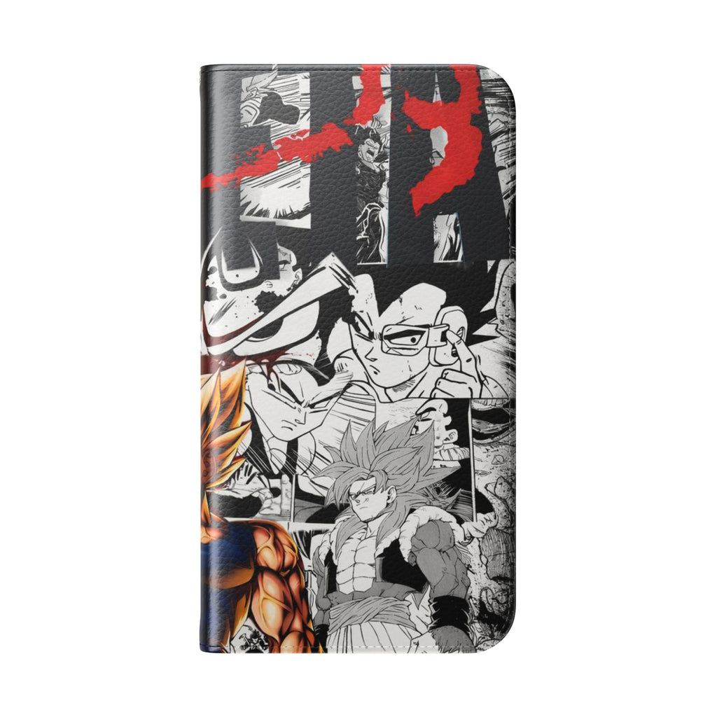 Anime Saiyan Collage Flip Case — Super Saiyan Goku Phone Wallet