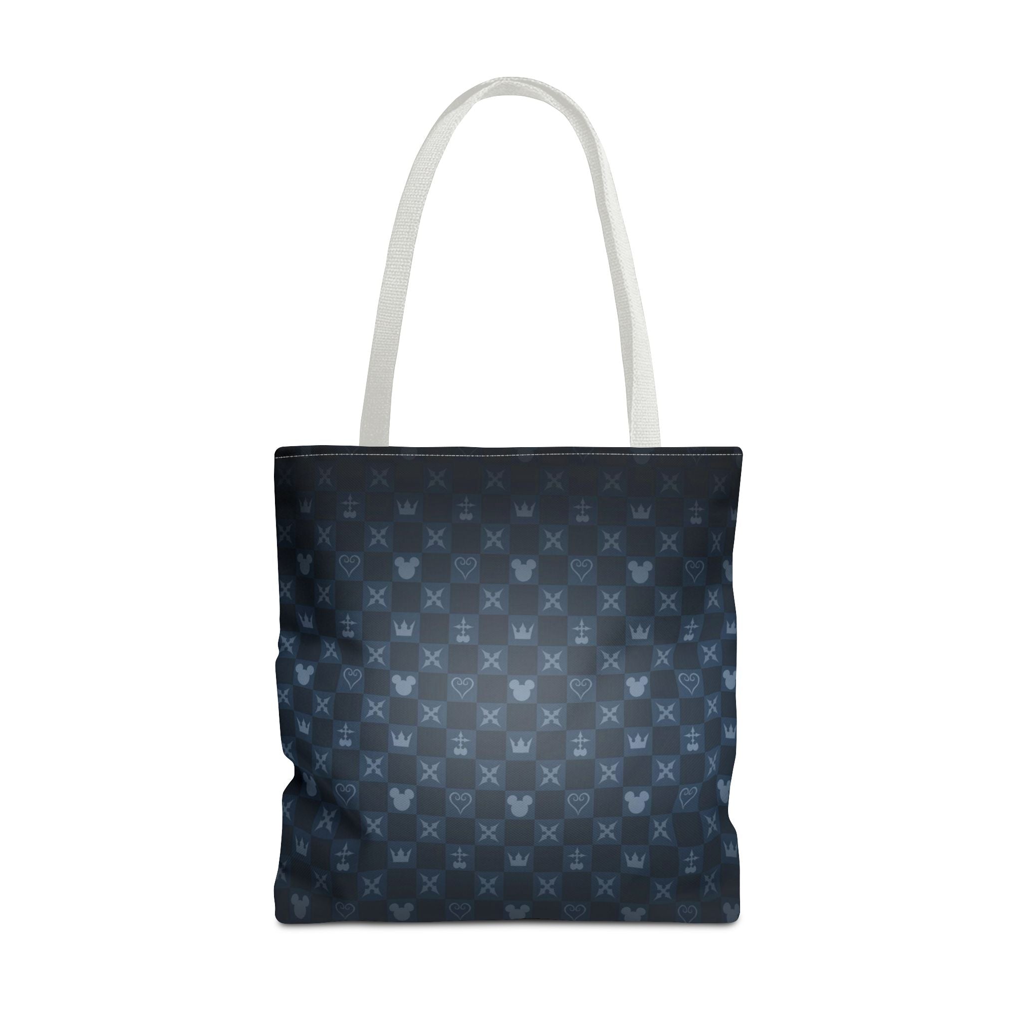 Dark Blue Patterned Monogram Tote | All-Over Print Tote