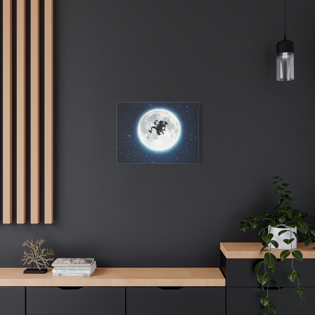 Witch Silhouette Moon Matte Canvas