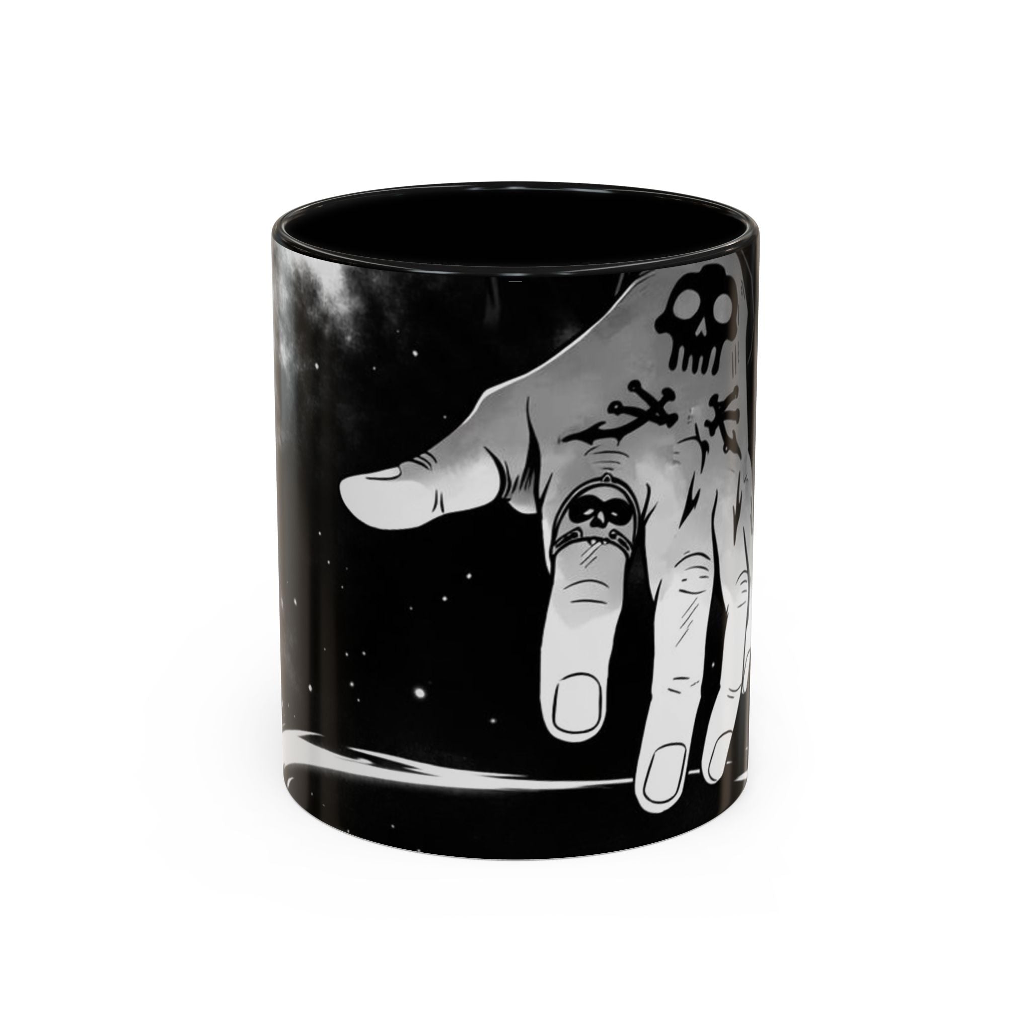 Skull Tattoo Hand Mug | Accent Coffee Mug 11oz 15oz