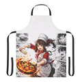 Anime Female Chef Wok Tossing Apron | Cooking Kitchen Apron with Chef Character