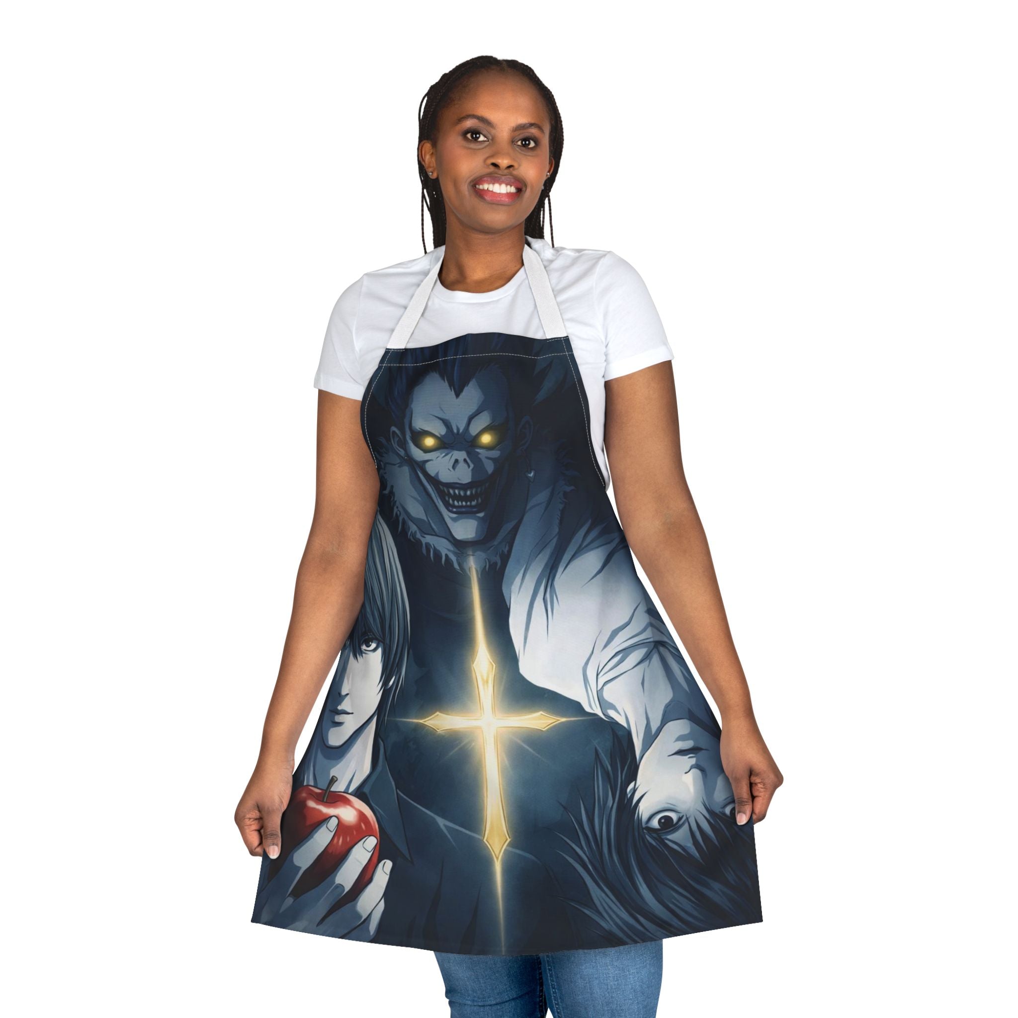 Death Note Characters apron | Light, Ryuk, L cross design