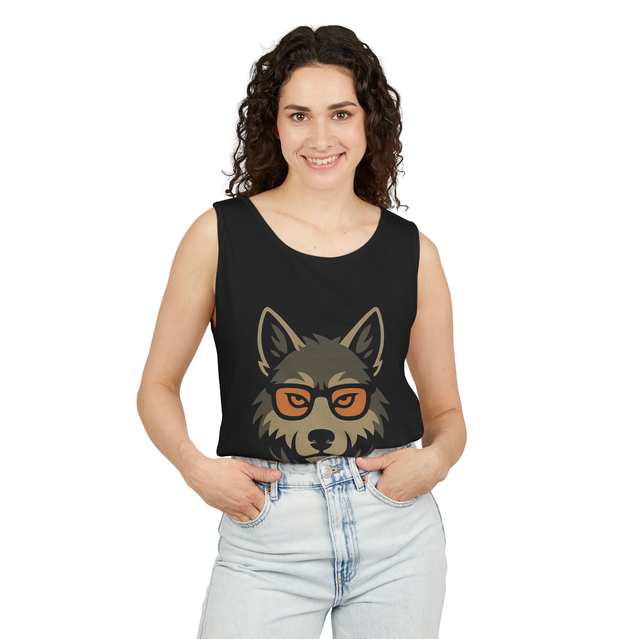 Cool Wolf Graphic Tank Top, Unisex Cool Tank Top, Summer Wear, Gift for Animal Lovers, Festival Outfit, Everyday Casual Top