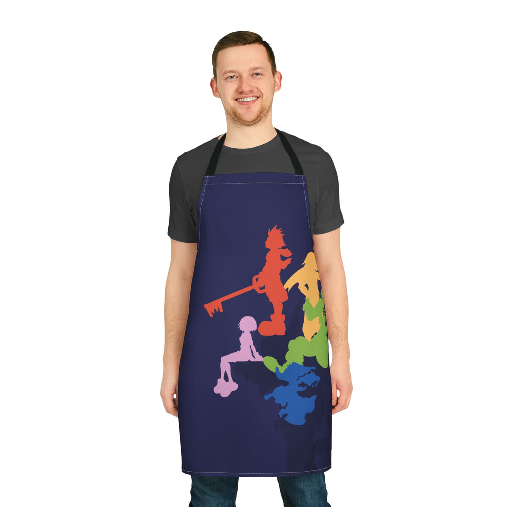 Rainbow Silhouette Characters Apron | Colorful Gaming Key Art
