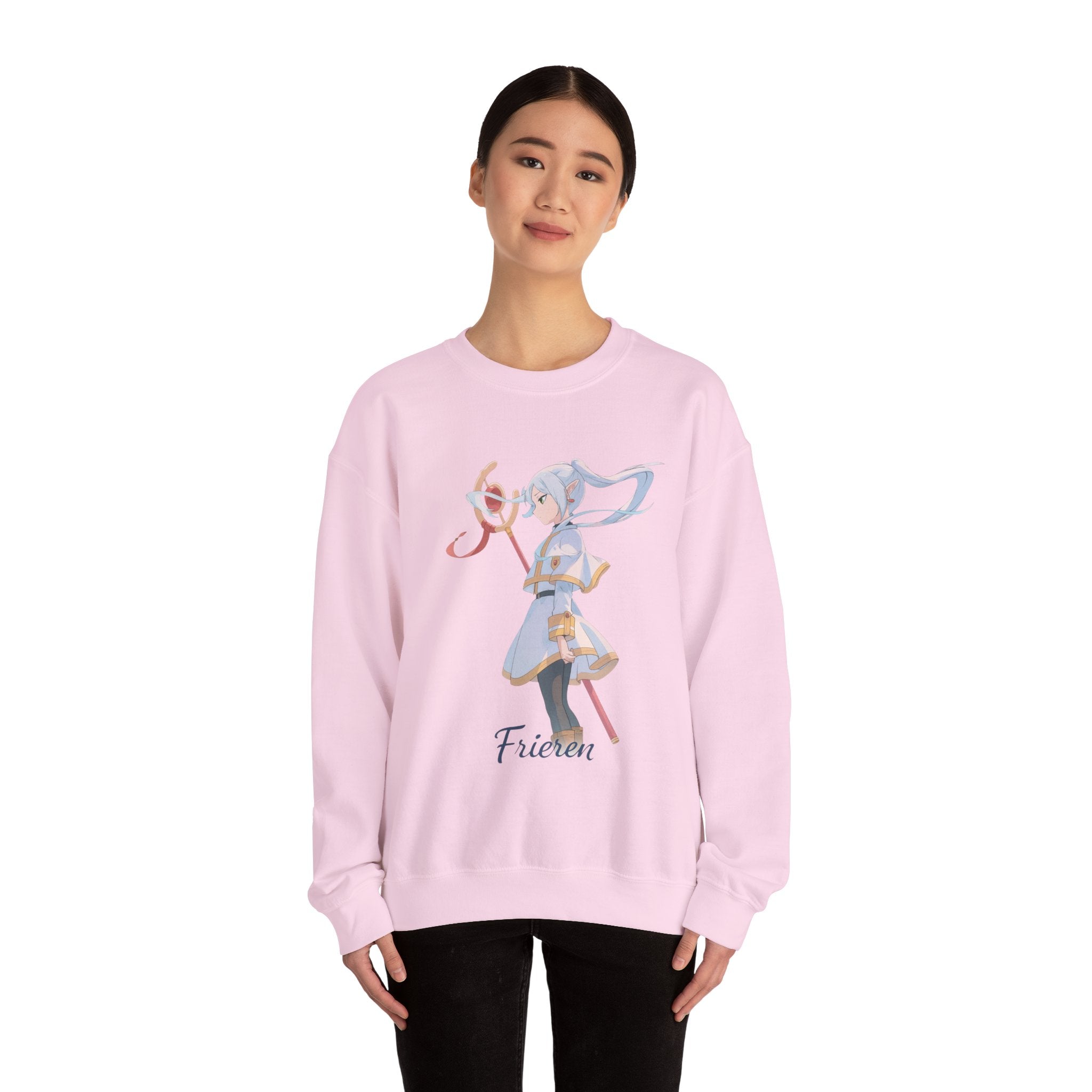 Chibi Anime Girl Illustration Sweatshirt | Pastel Magic Ribbon