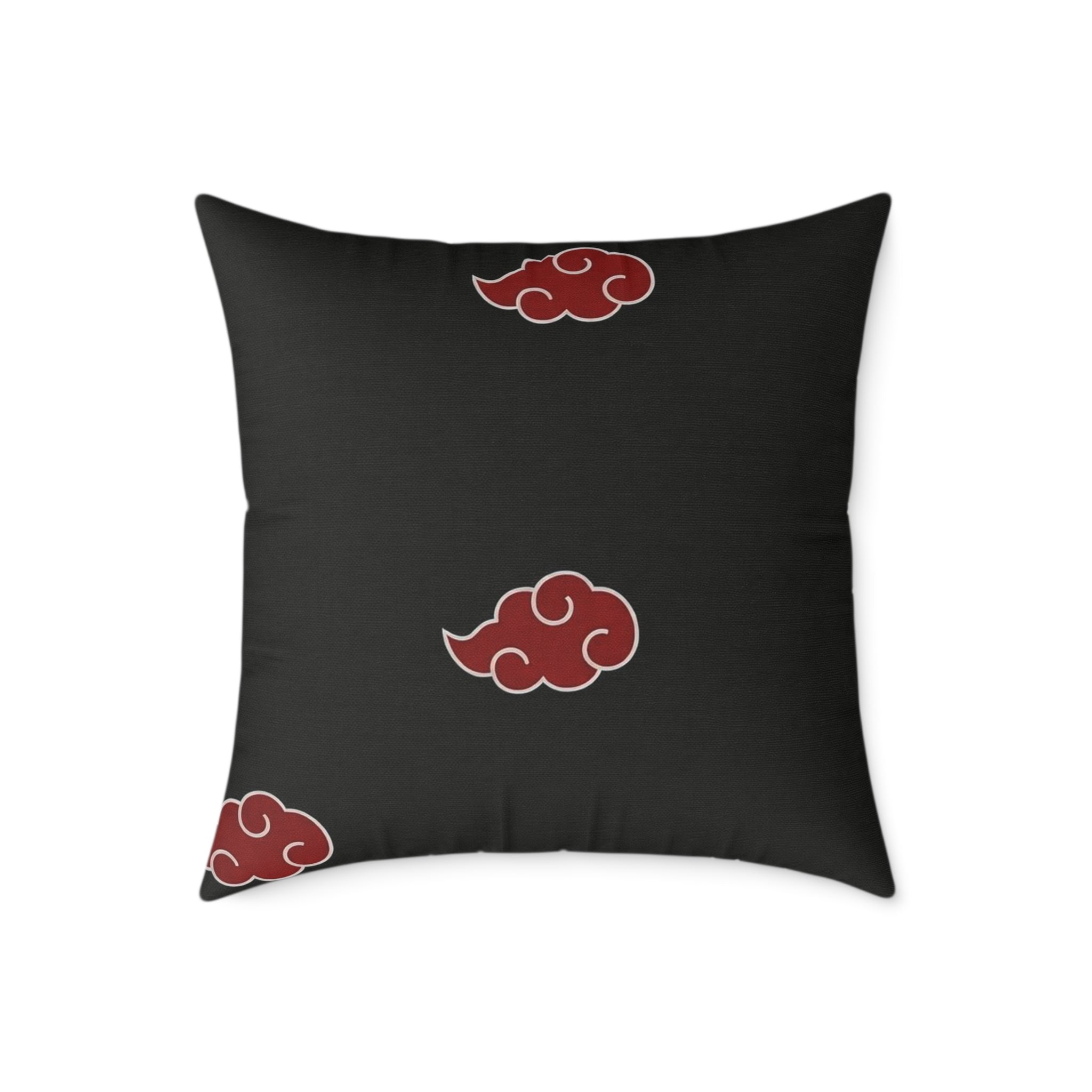 Red Akatsuki Cloud Pillow | Anime Pattern Accent Pillow