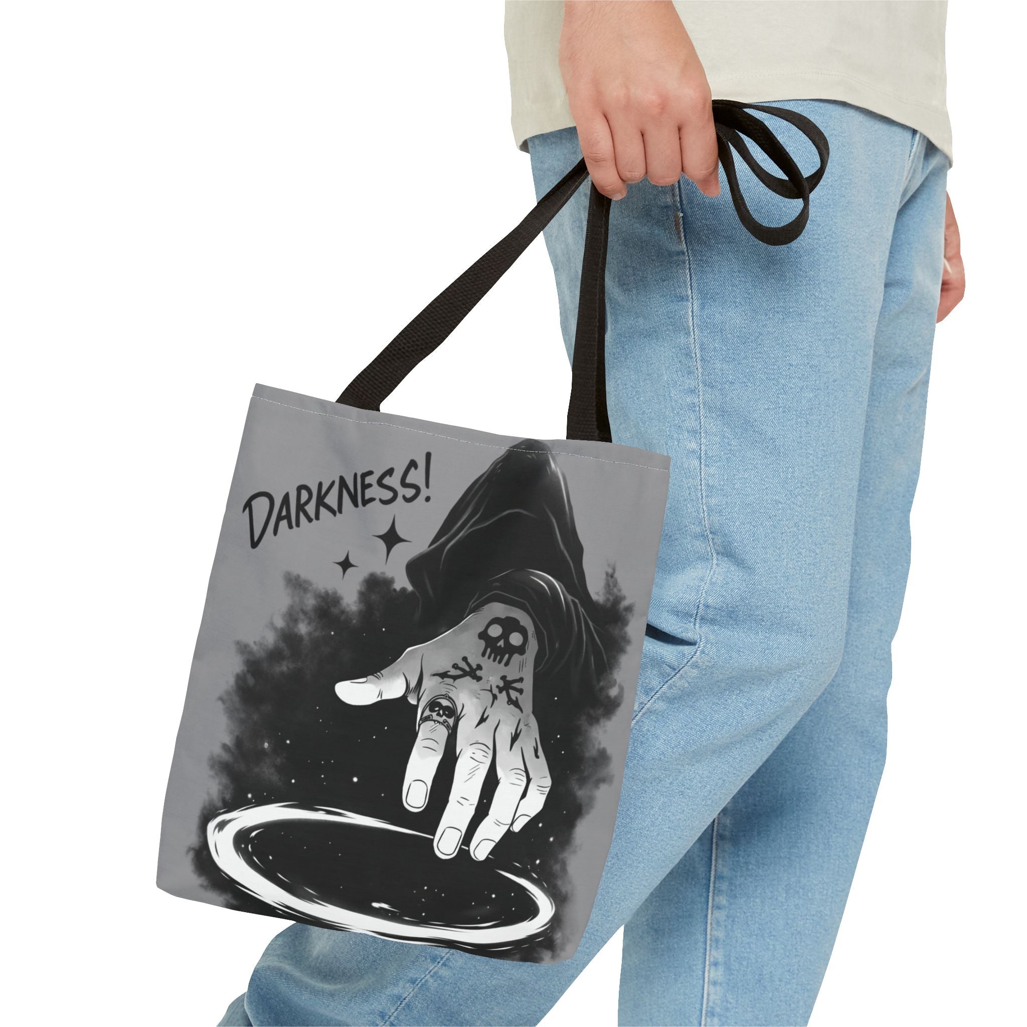 Darkness Hand Illustration Tote Bag | Gothic Spellcaster Design