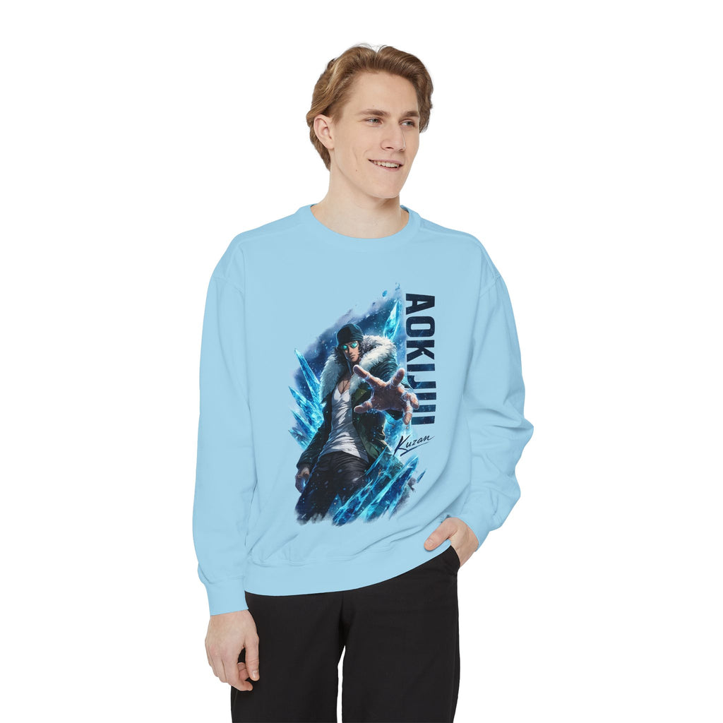 Aokiji Ice Admiral Illustration Sweatshirt | Anime Marine Navarch