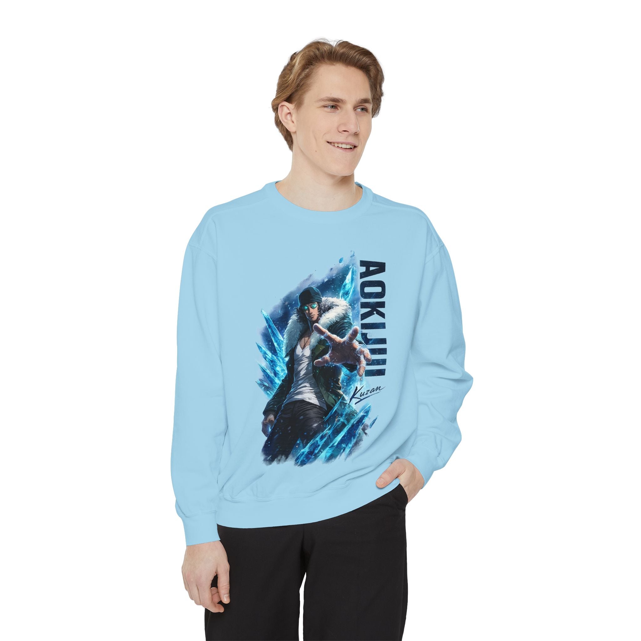 Aokiji Ice Admiral Illustration Sweatshirt | Anime Marine Navarch