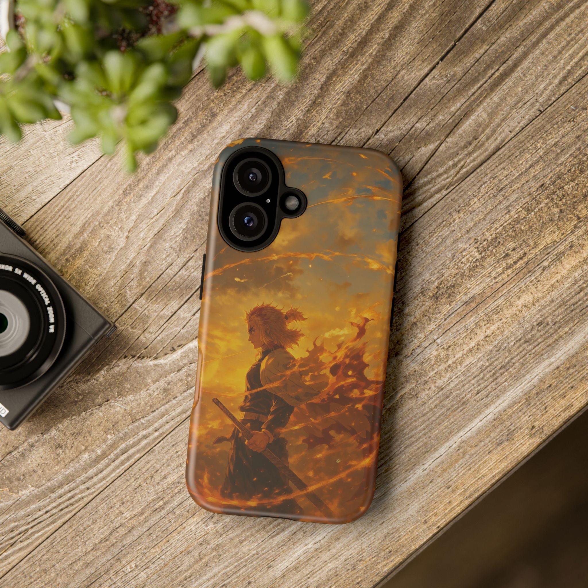 Flame Samurai Phone Case | Sunset Warrior iPhone Case