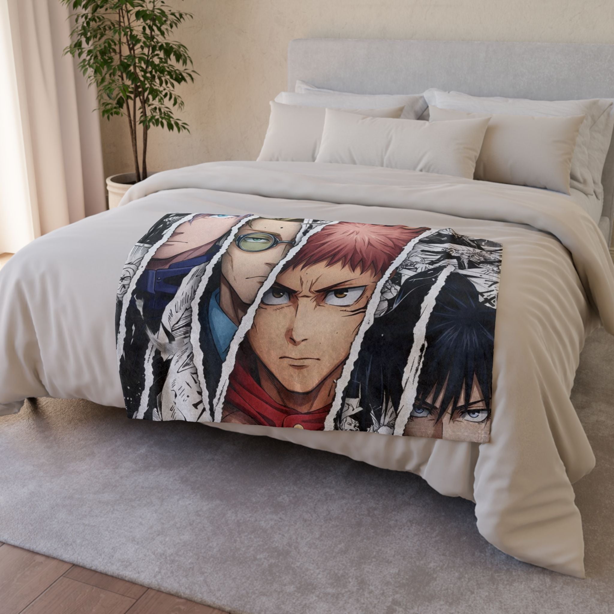 Anime Character Collage Blanket | Polyester Throw Blanket