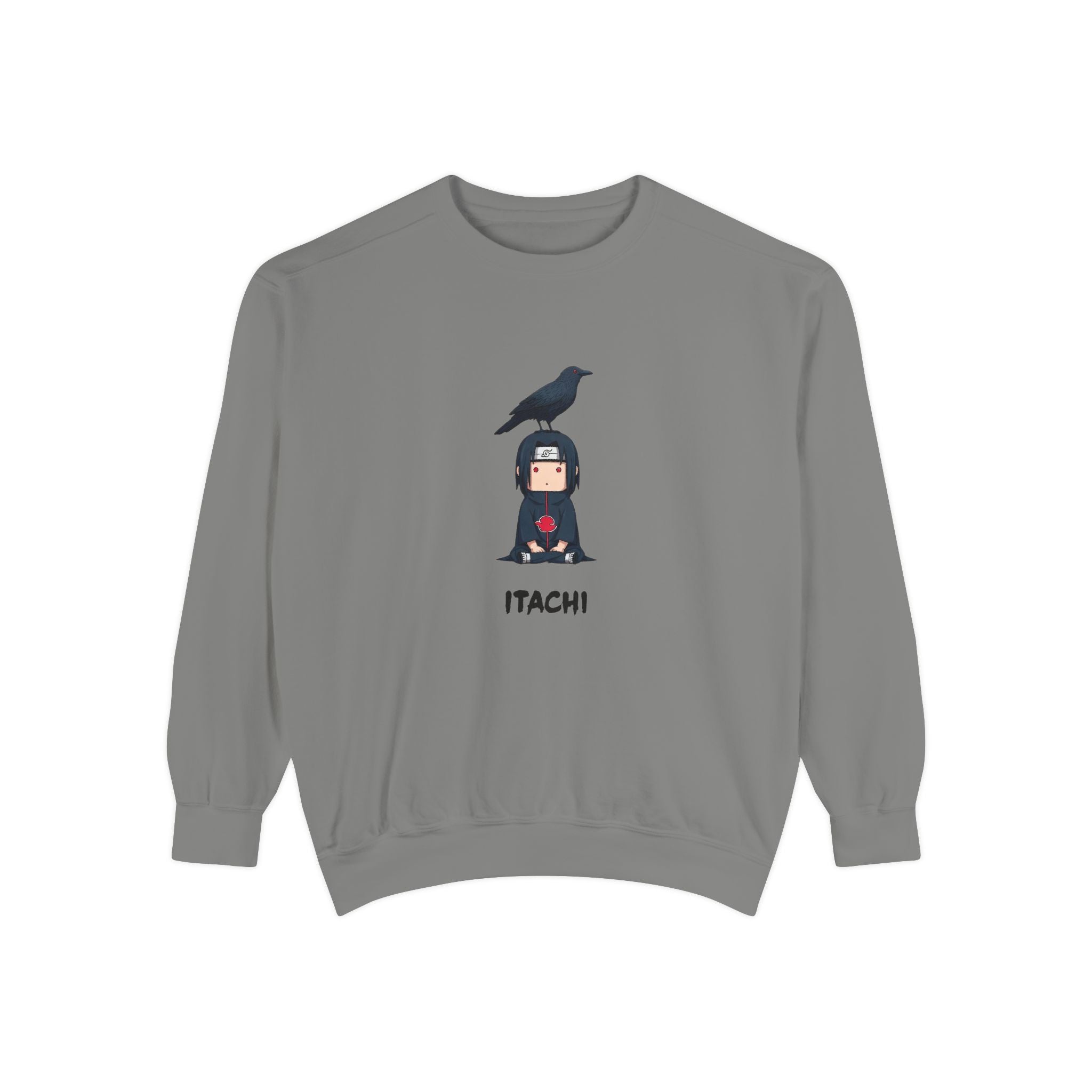 Chibi Ninja Illustration Sweatshirt | Anime Ninja Crow Graphic