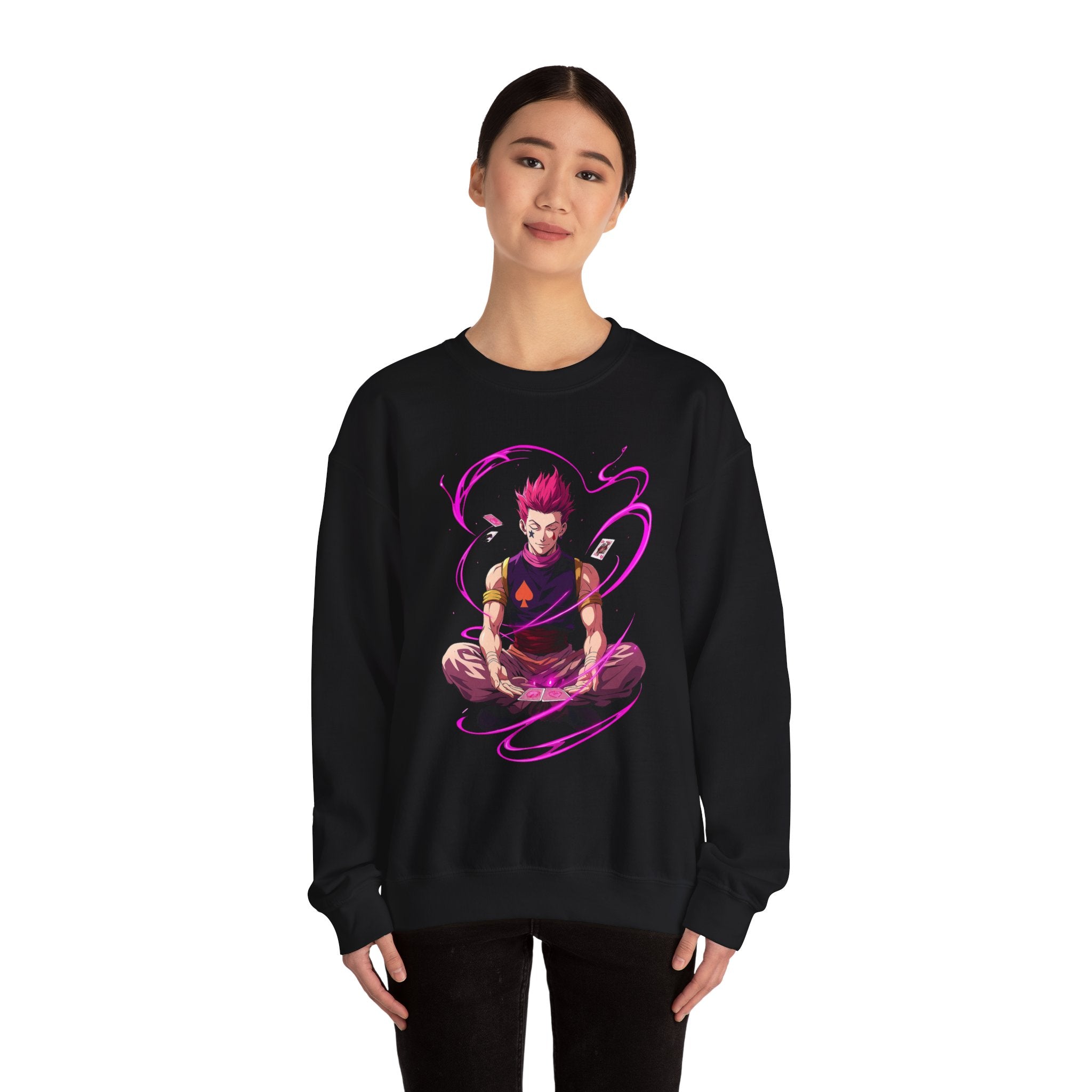 Meditating Anime Warrior Sweatshirt | Mystic Energy Illustration