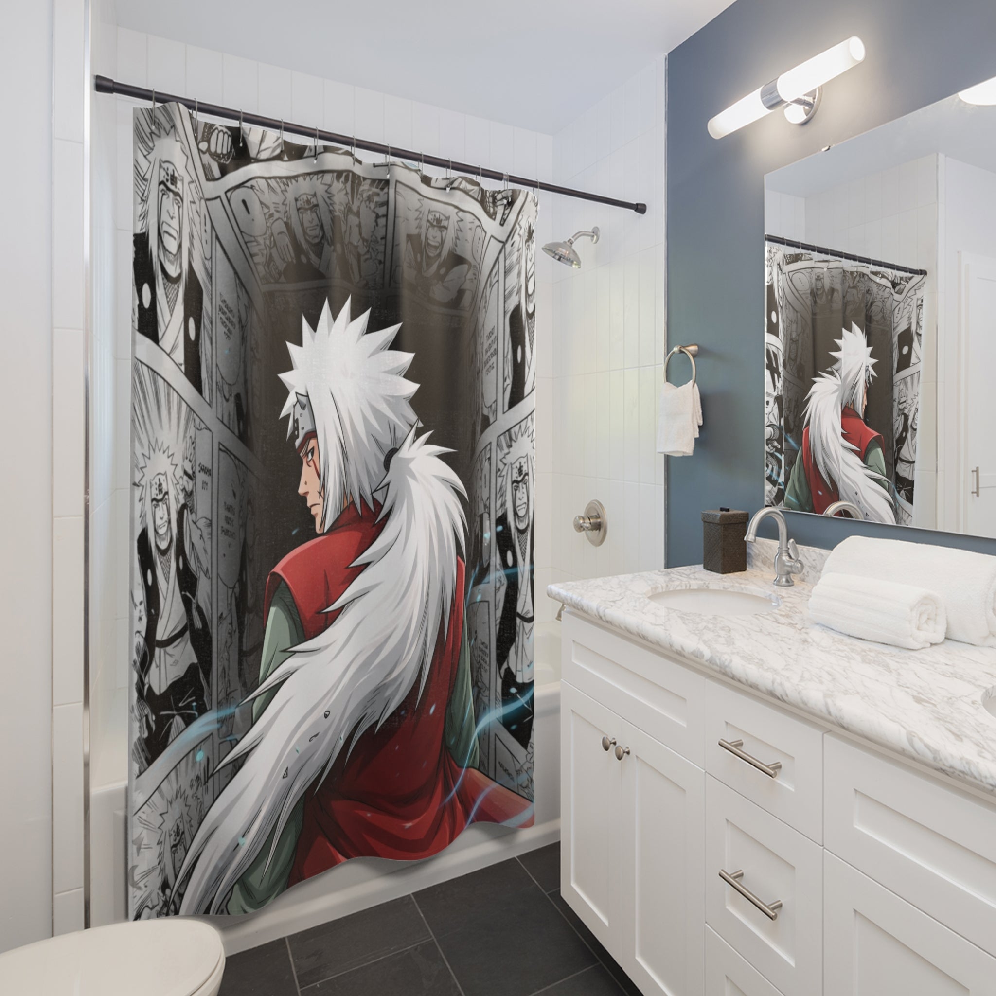 Jiraiya Anime Manga Panel Shower Curtain | Bathroom Decor