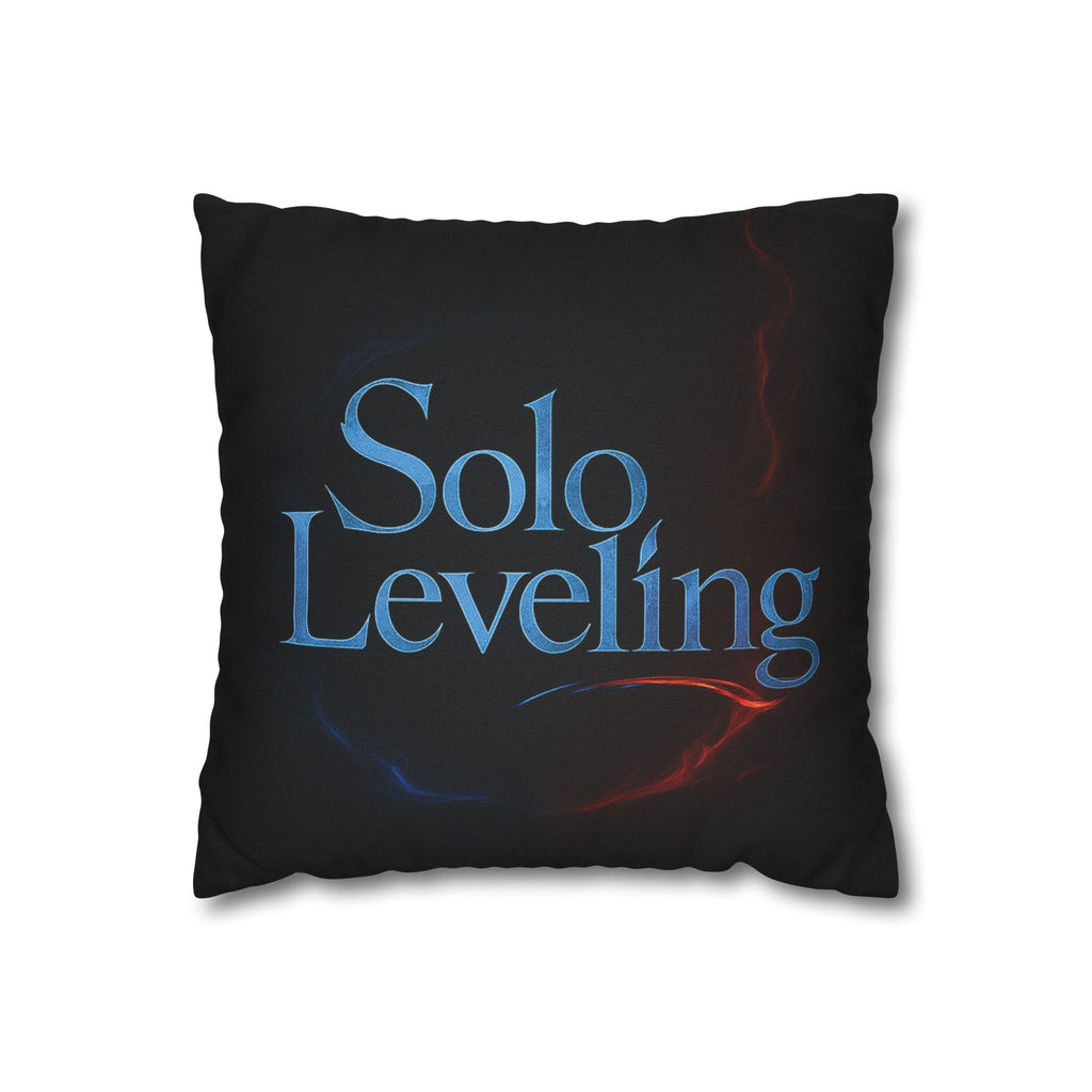 Solo Leveling Pillowcase | Square Throw Pillow Cover, Anime Logo Design