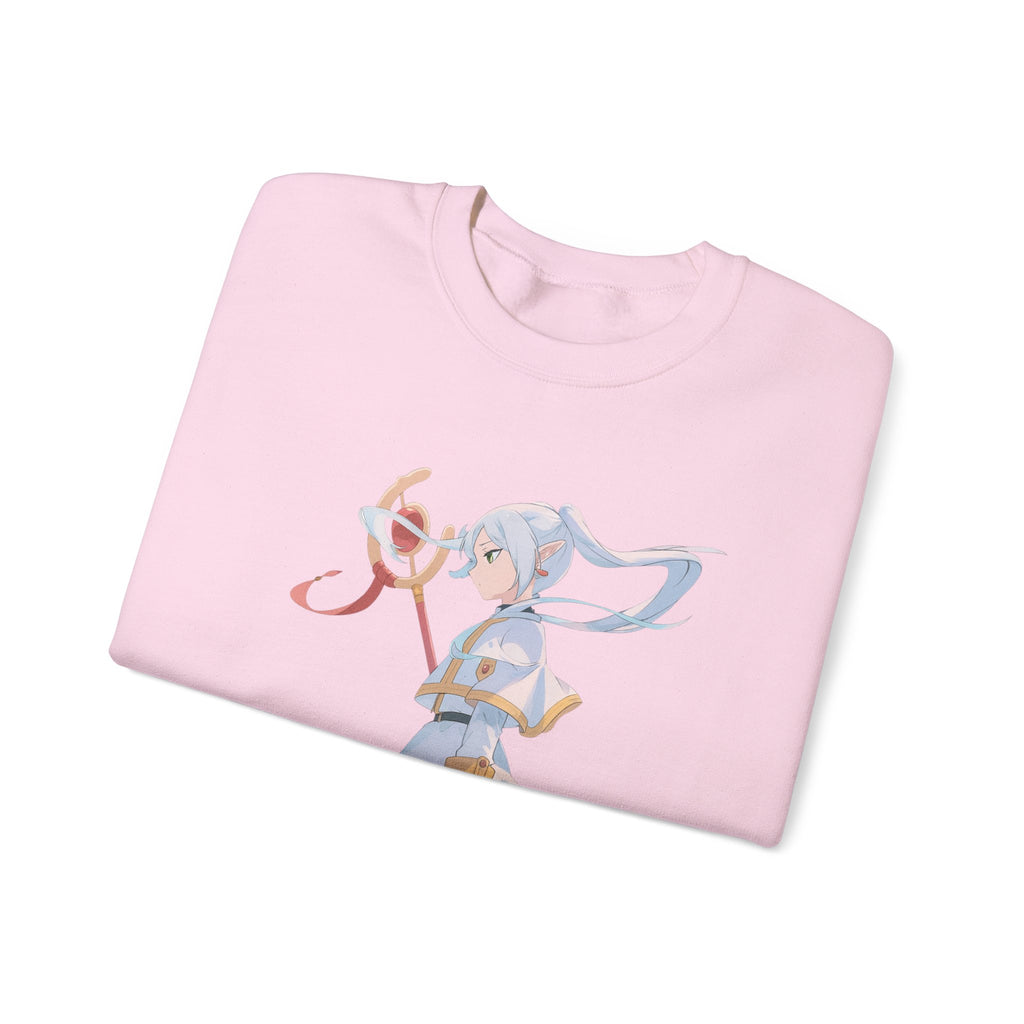 Chibi Anime Girl Illustration Sweatshirt | Pastel Magic Ribbon