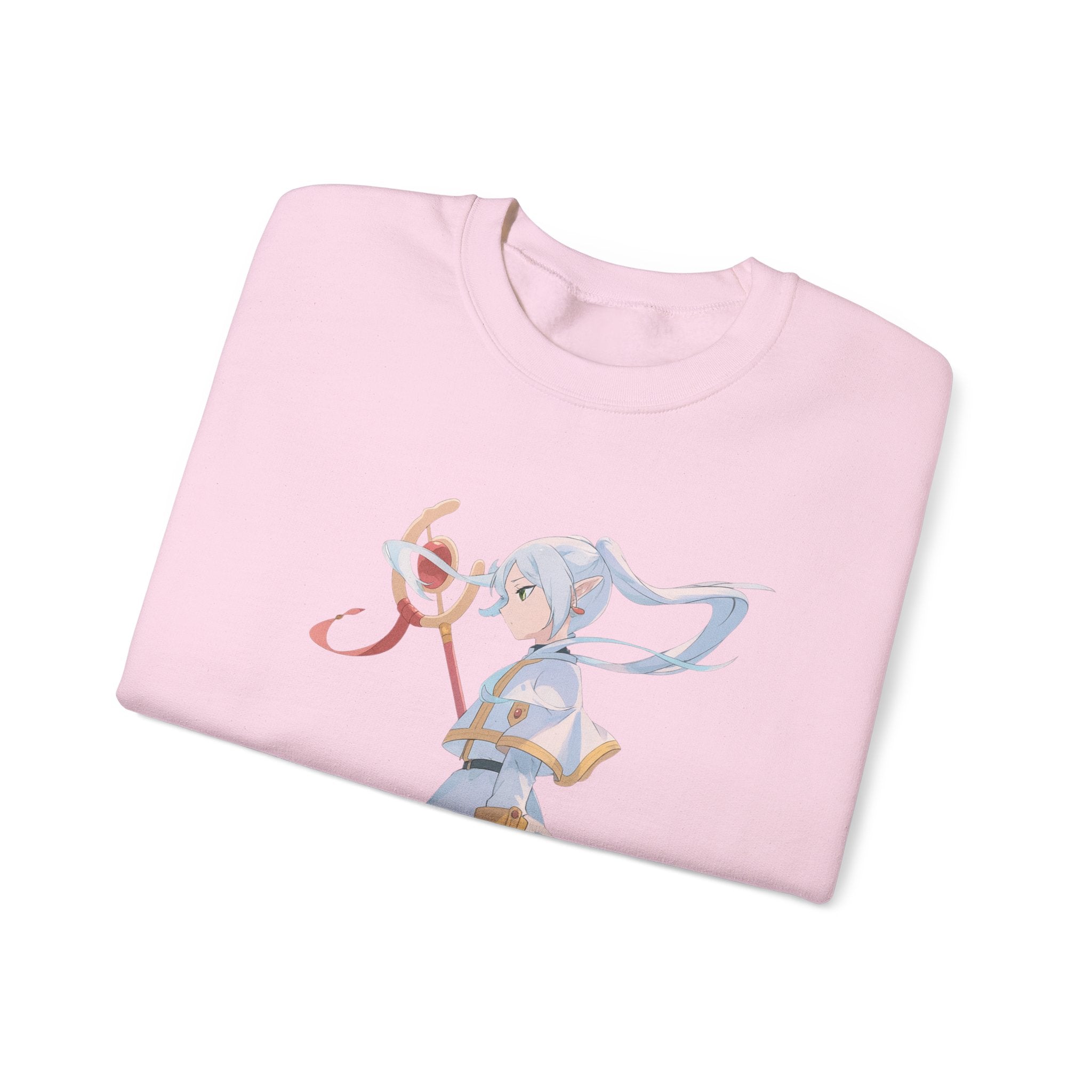 Chibi Anime Girl Illustration Sweatshirt | Pastel Magic Ribbon