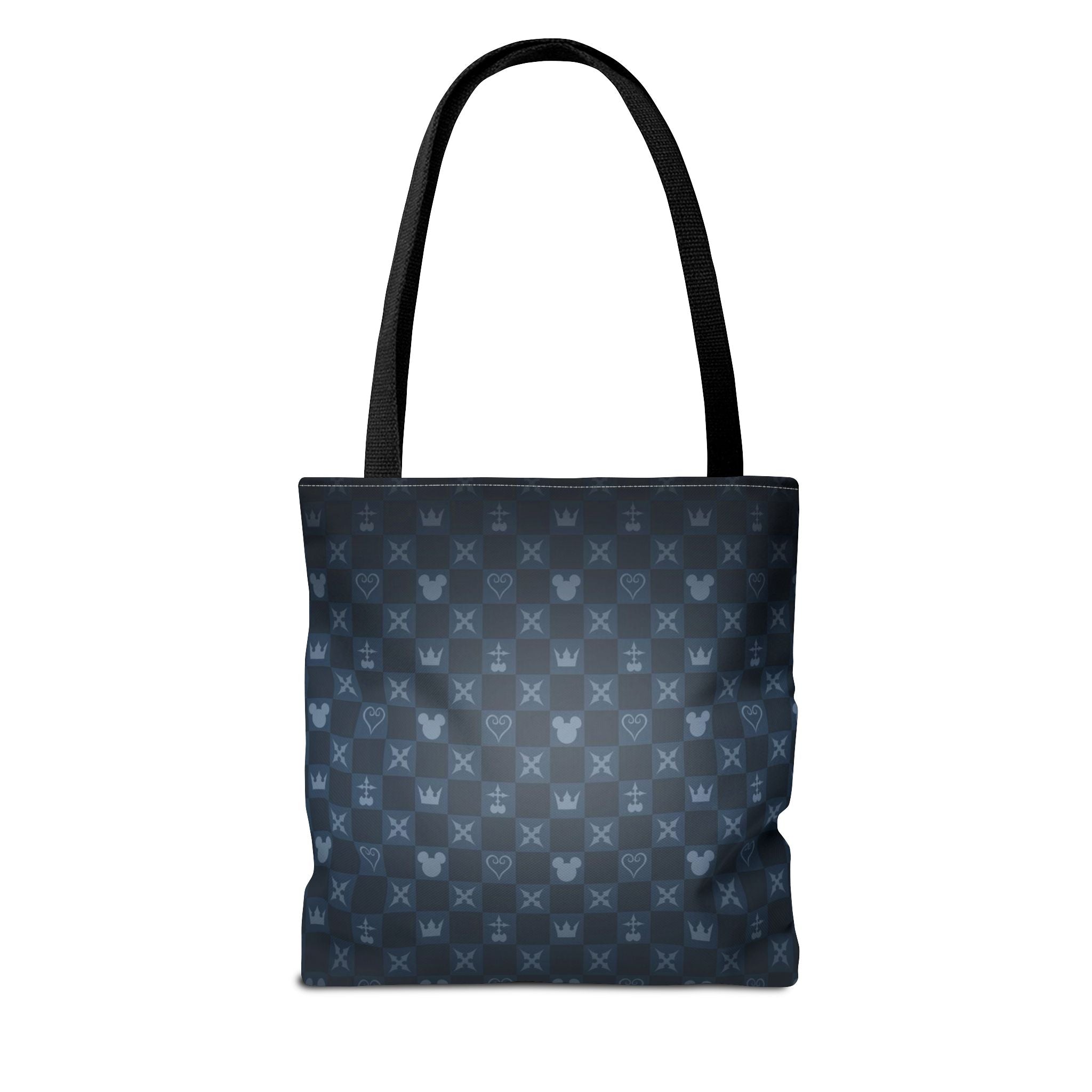 Dark Blue Patterned Monogram Tote | All-Over Print Tote