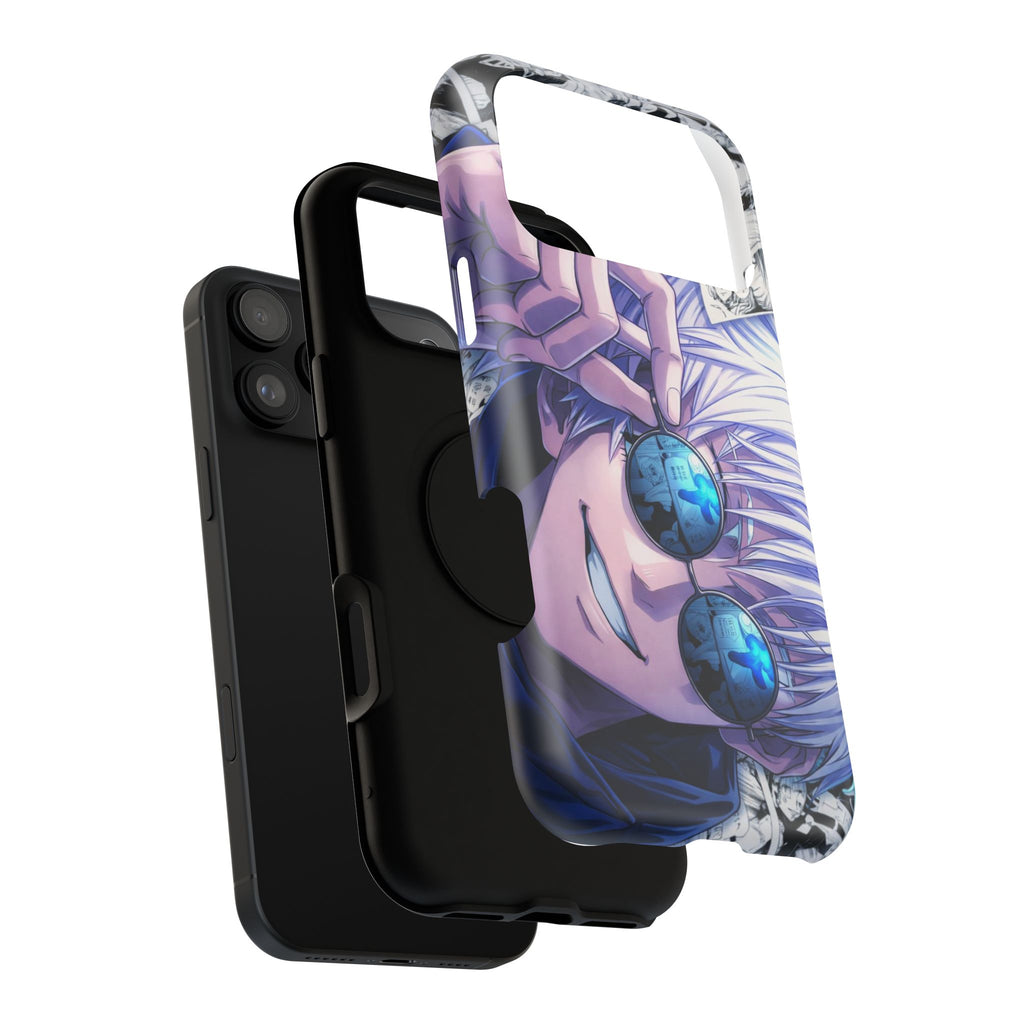 Anime Character Impact-Resistant Phone Case — Stylish Sunglasses Manga Design