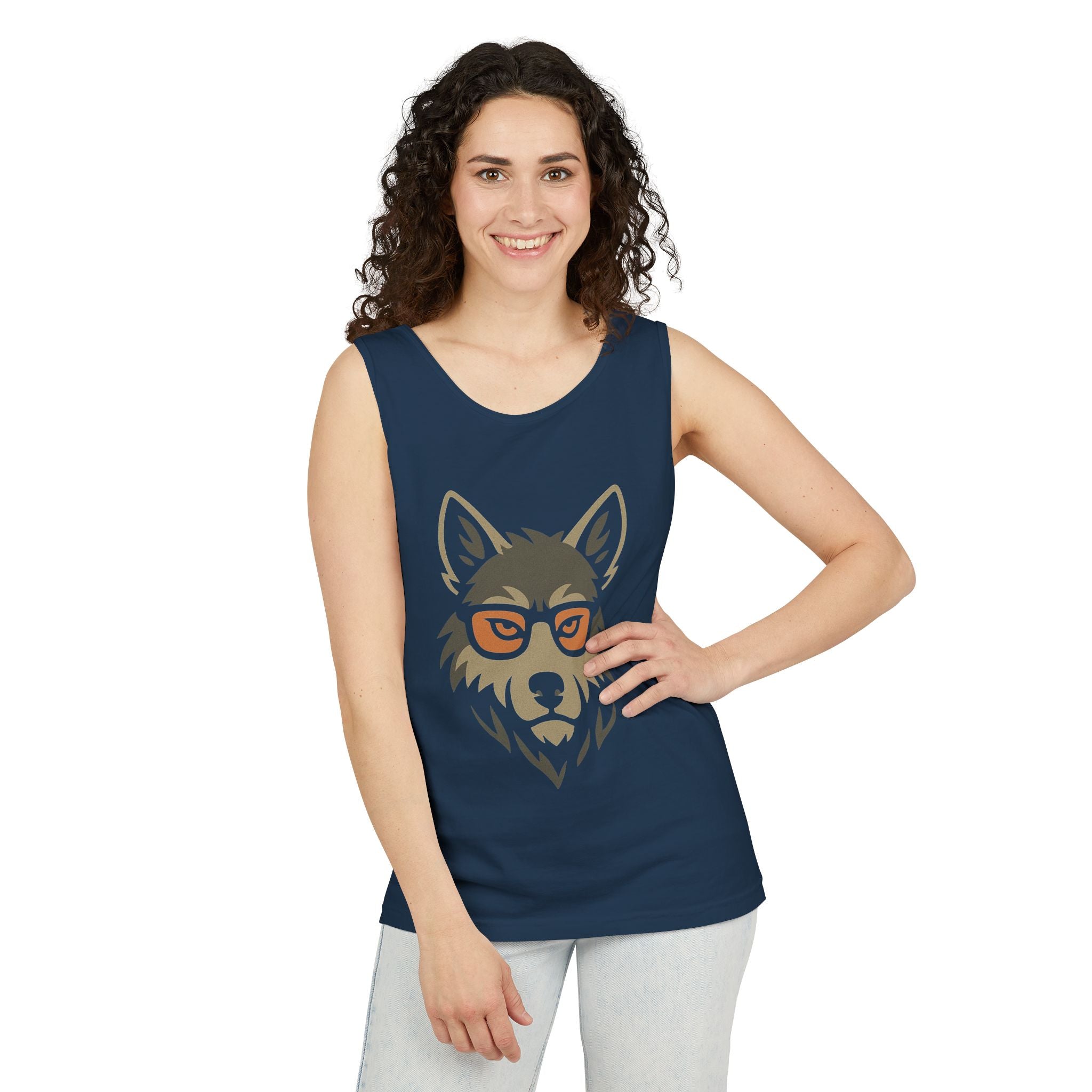 Cool Wolf Graphic Tank Top, Unisex Cool Tank Top, Summer Wear, Gift for Animal Lovers, Festival Outfit, Everyday Casual Top