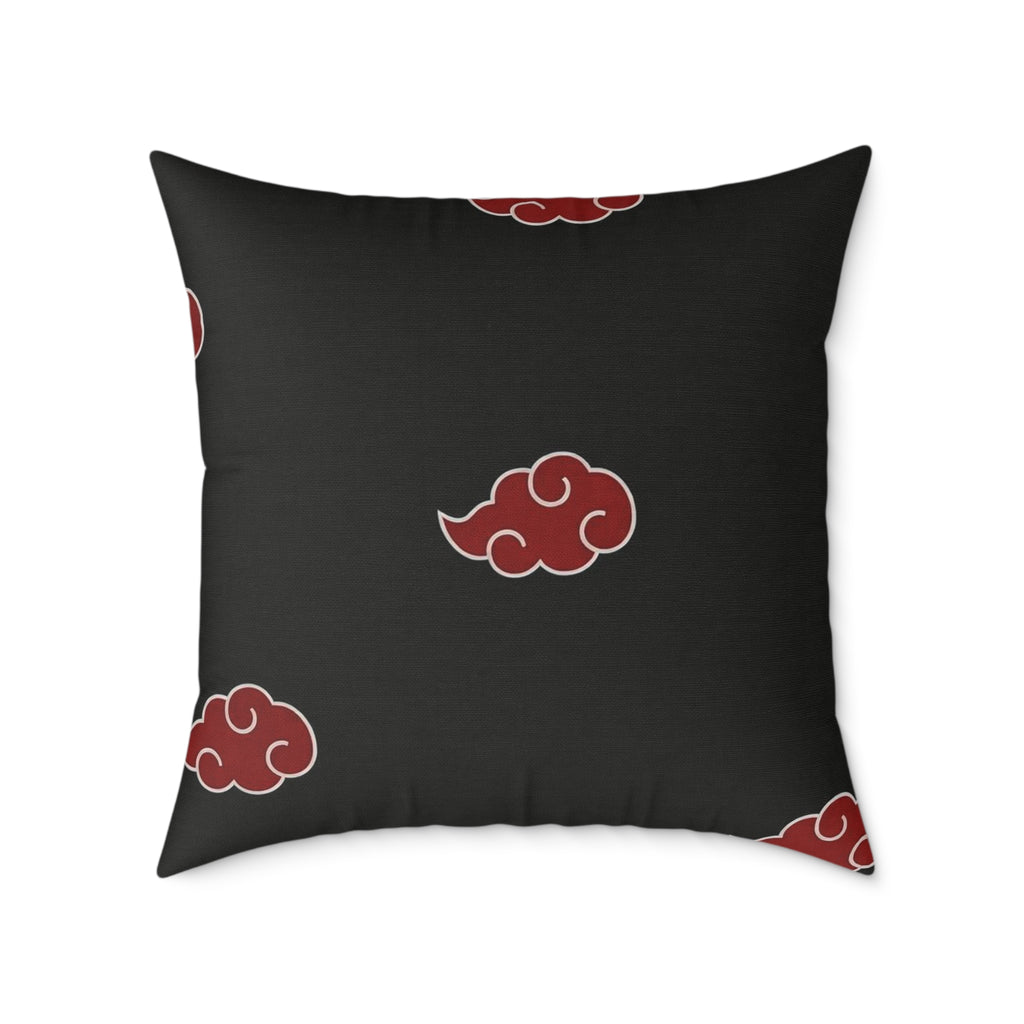 Red Akatsuki Cloud Pillow | Anime Pattern Accent Pillow