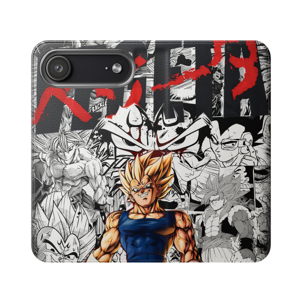 Anime Saiyan Collage Flip Case — Super Saiyan Goku Phone Wallet