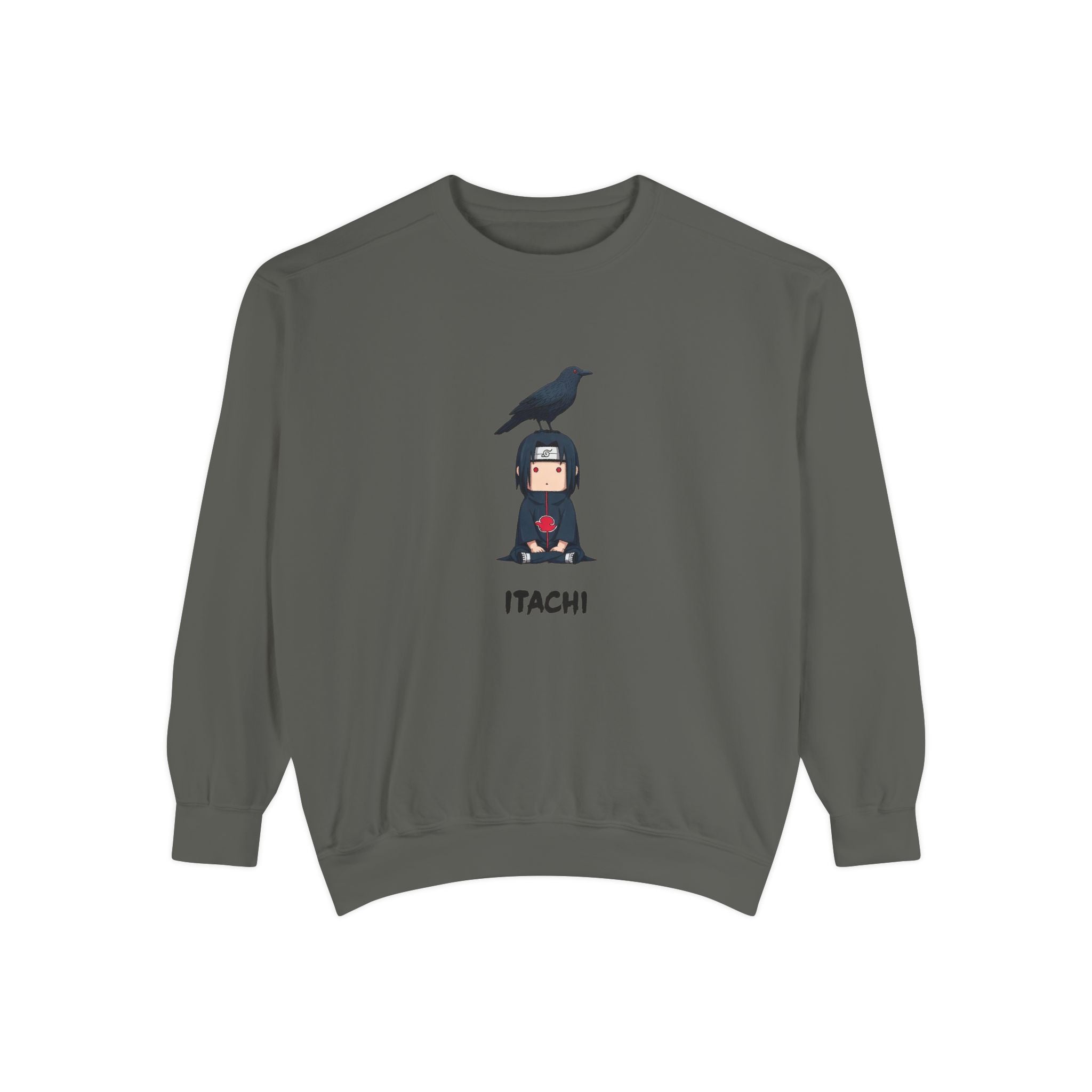 Chibi Ninja Illustration Sweatshirt | Anime Ninja Crow Graphic