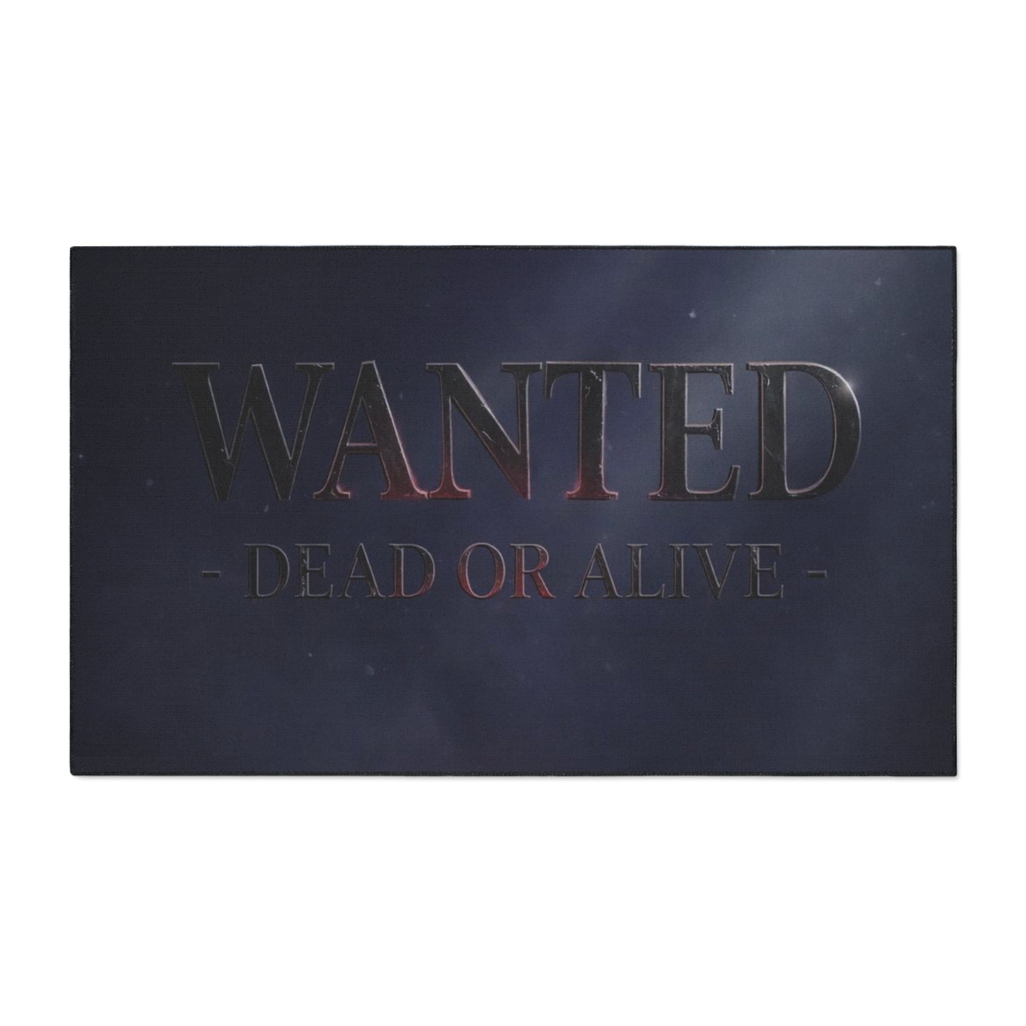 WANTED Dead or Alive Floor Mat | Vintage Western Poster, Dark Moody Entry Rug