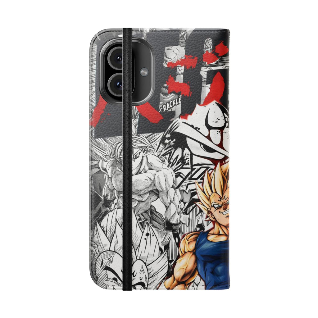 Anime Saiyan Collage Flip Case — Super Saiyan Goku Phone Wallet