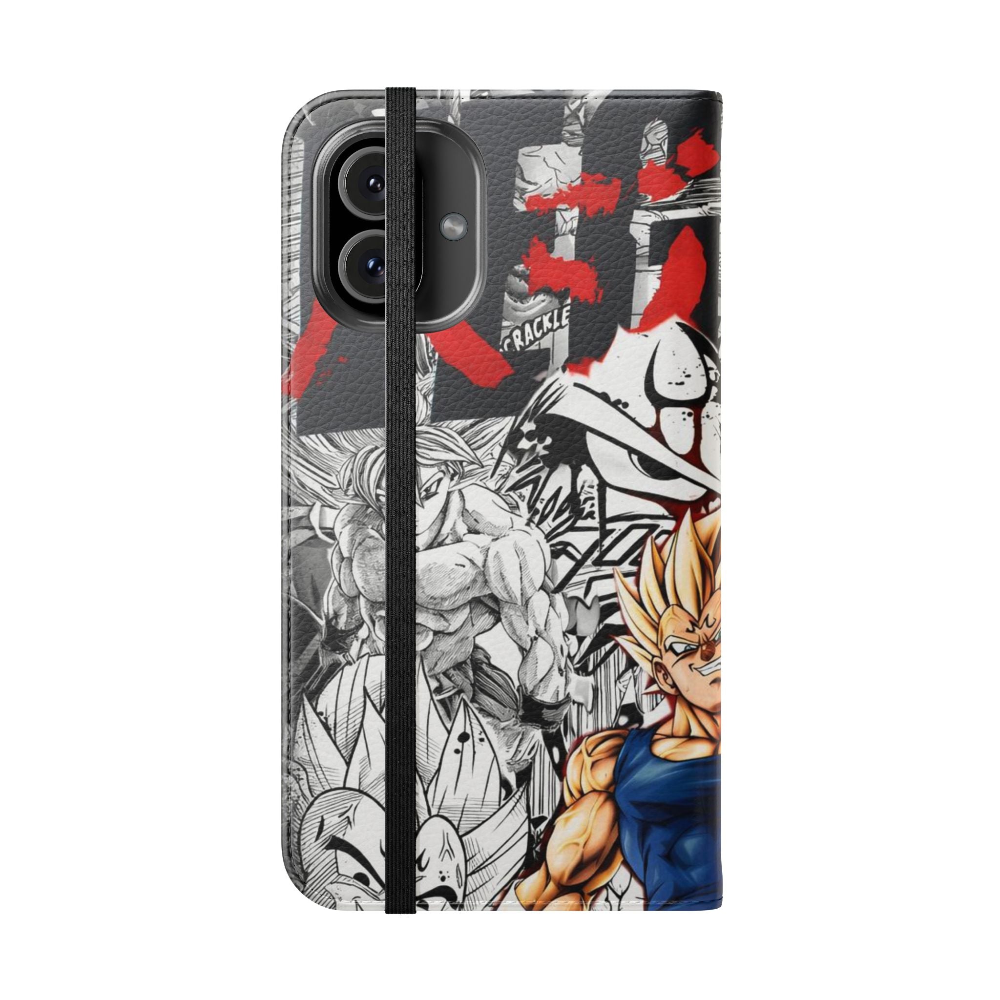 Anime Saiyan Collage Flip Case — Super Saiyan Goku Phone Wallet