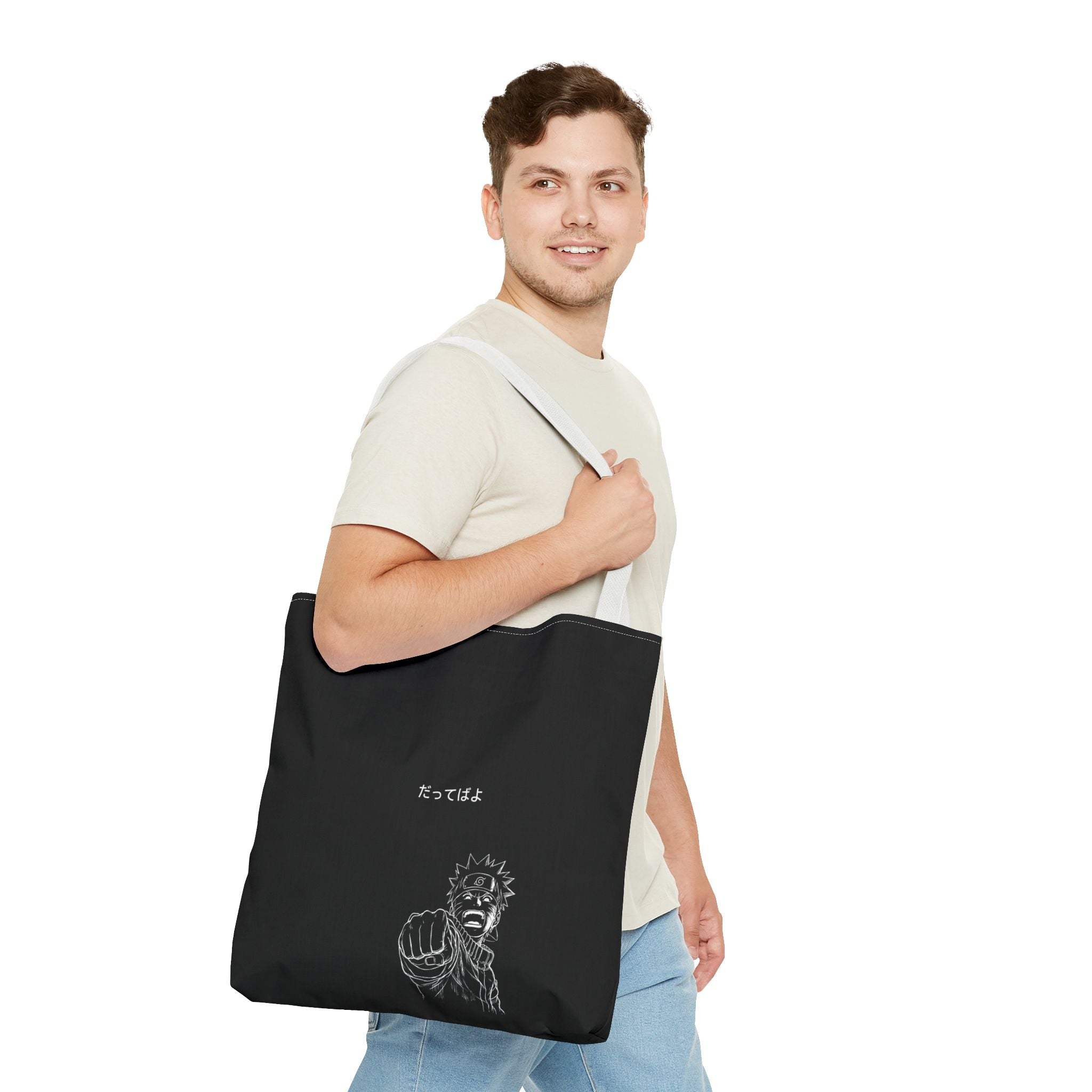 Manga Fist Character Tote Bag | Anime Graphic Tote