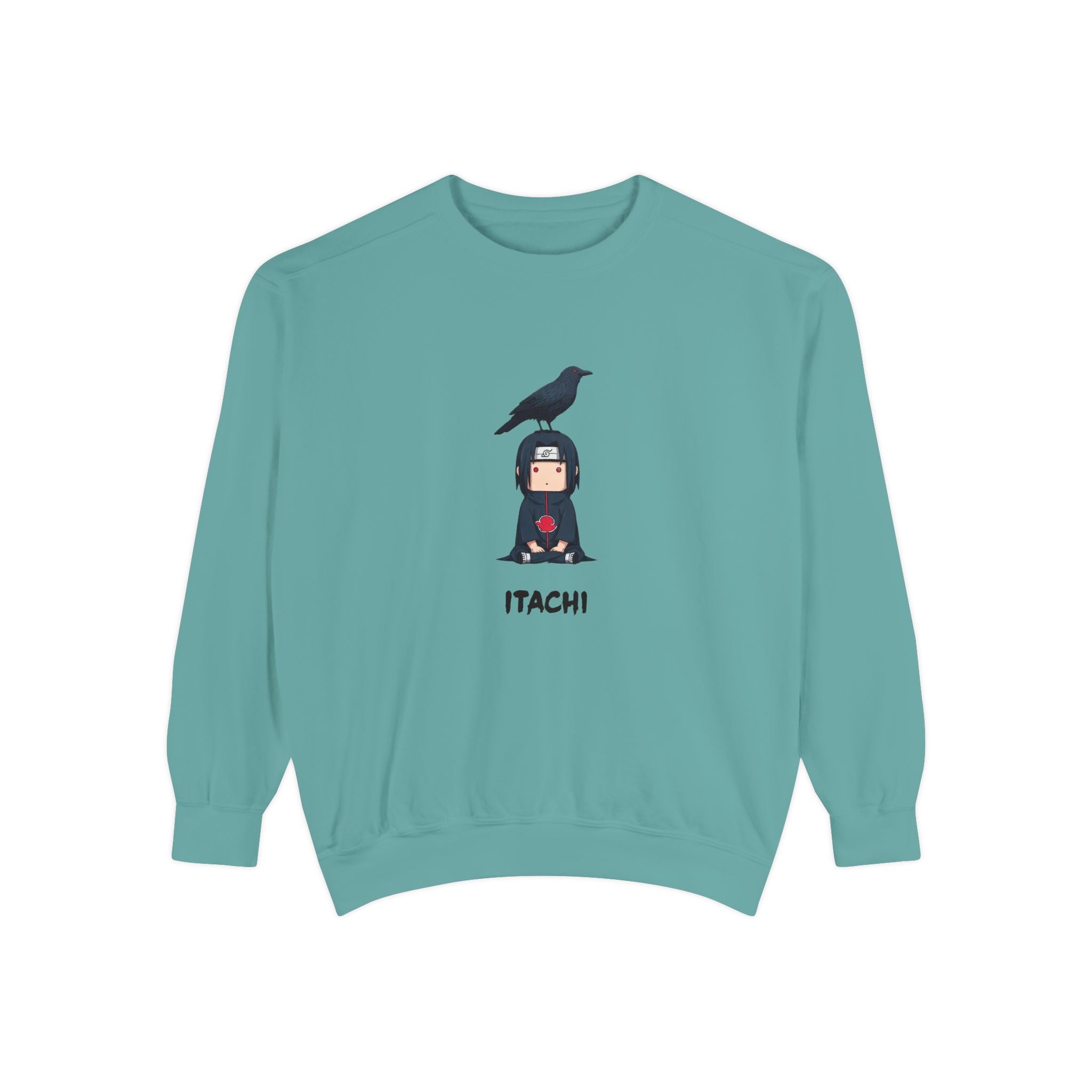 Chibi Ninja Illustration Sweatshirt | Anime Ninja Crow Graphic