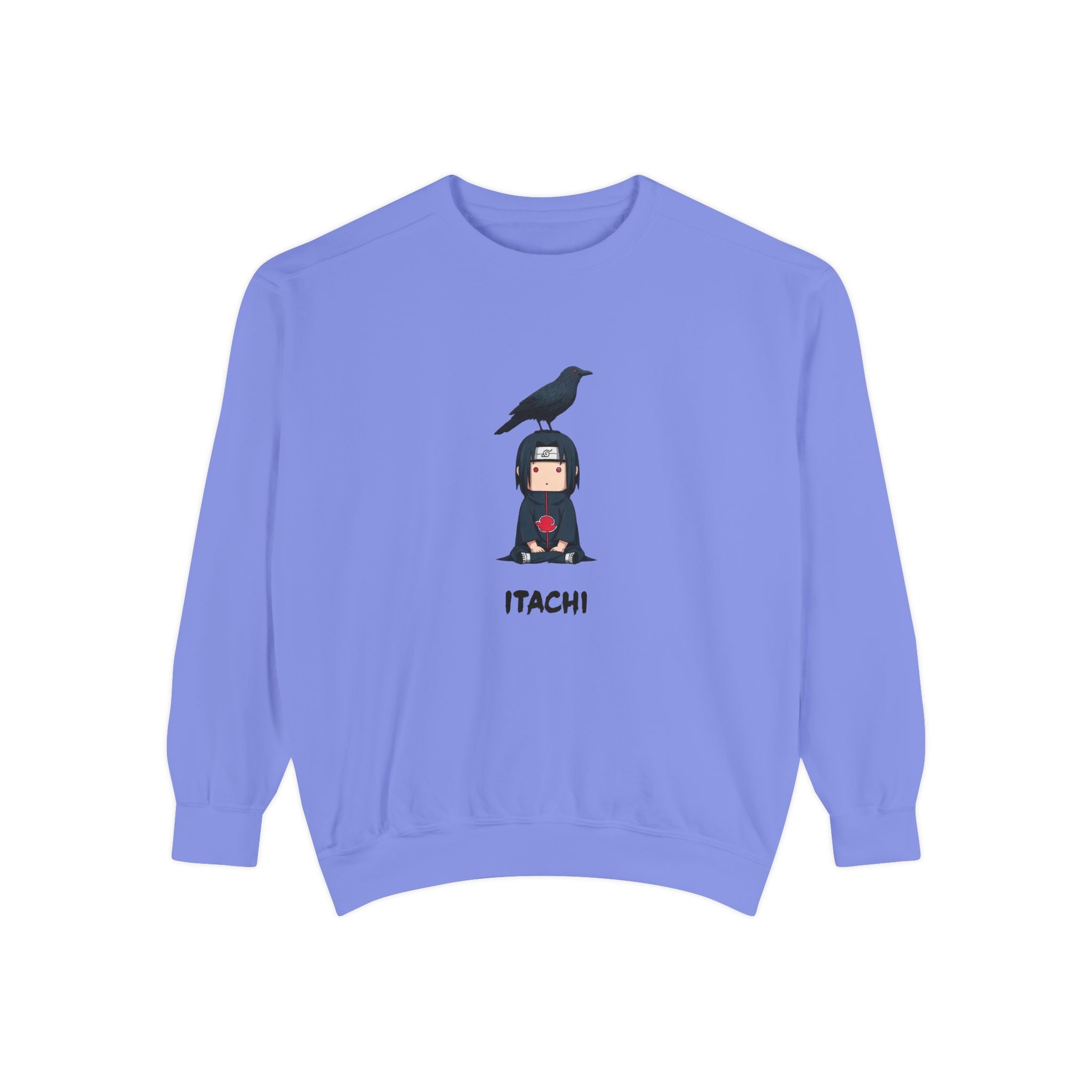 Chibi Ninja Illustration Sweatshirt | Anime Ninja Crow Graphic