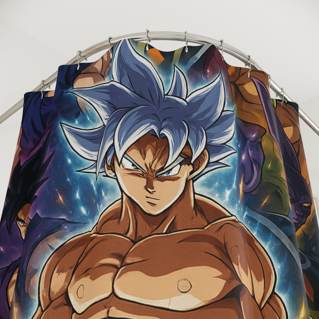 Dragon Ball Super Goku Shower Curtain | Anime Bathroom Decor