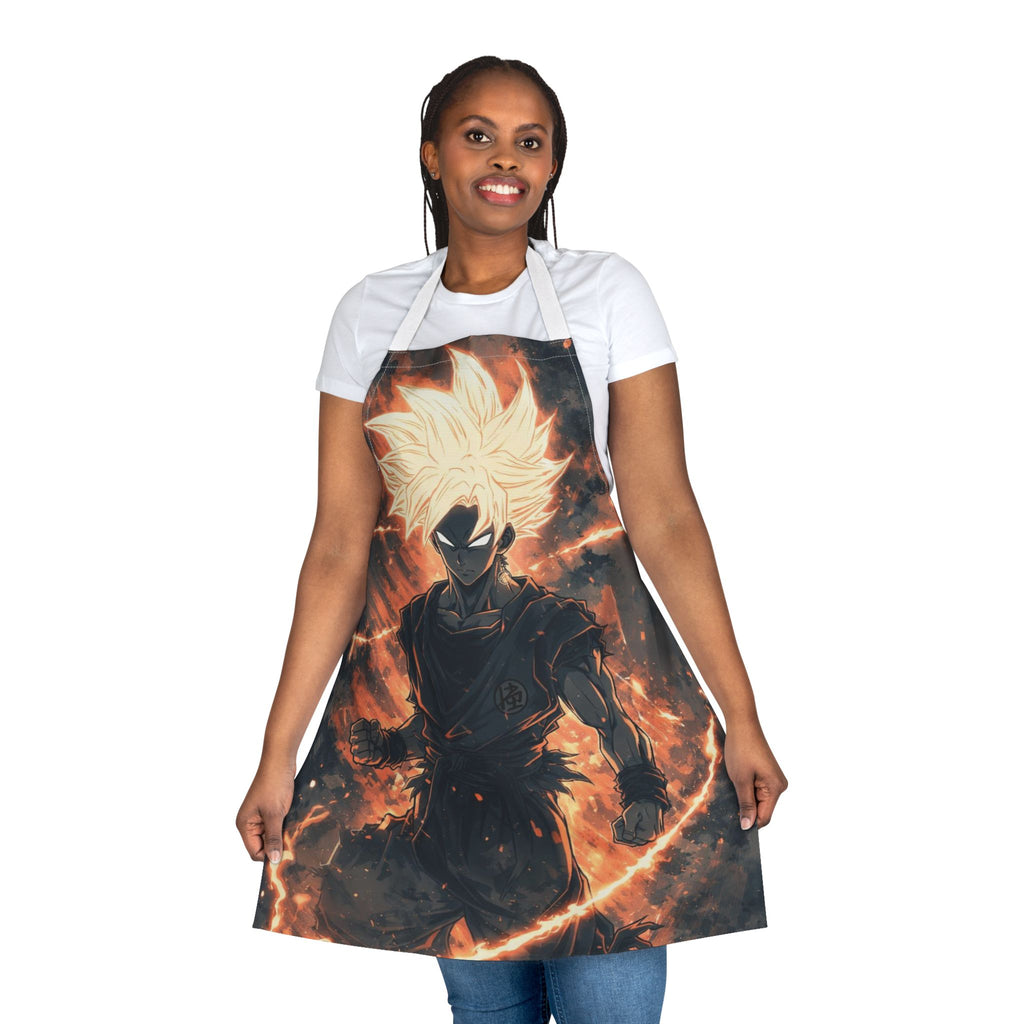 Super  Warrior Apron | Fiery Anime Power Kitchen Apron