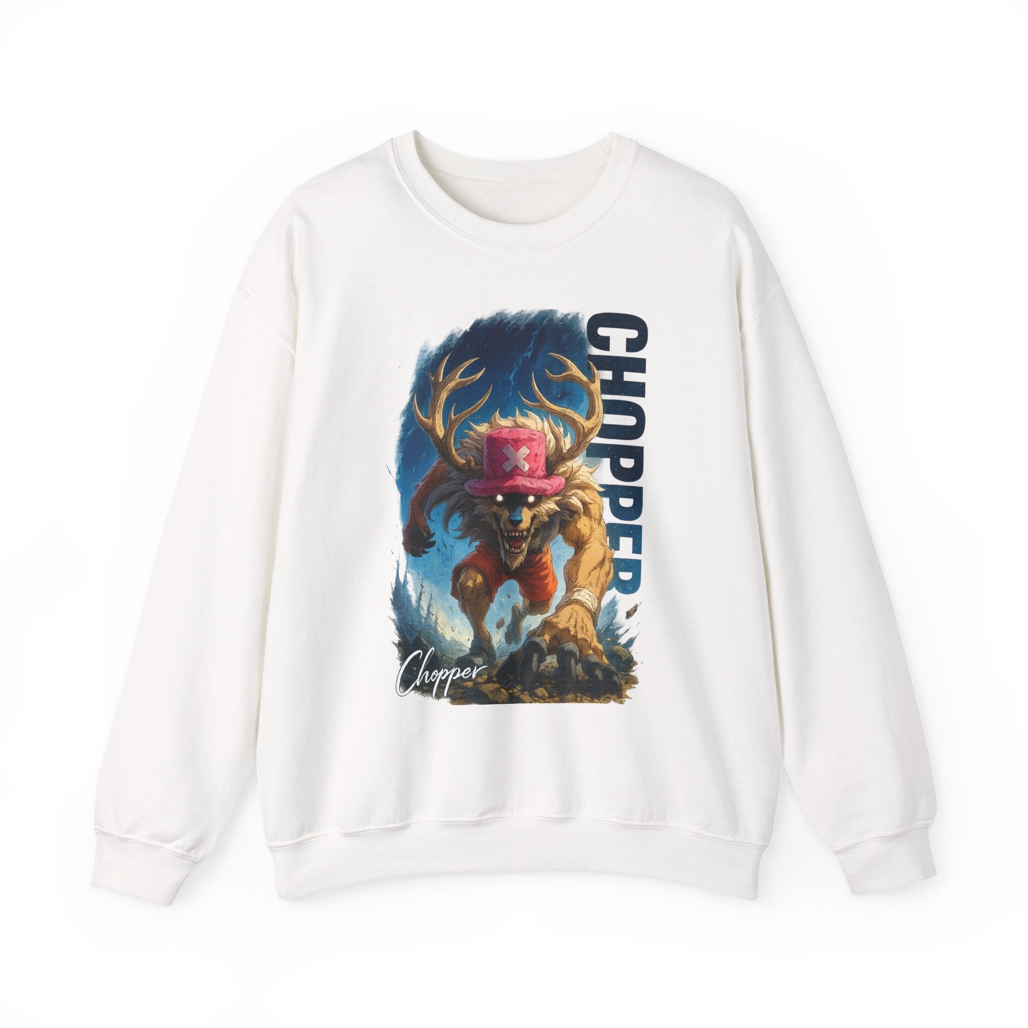 Moose Rider Illustration Sweatshirt | Retro Chopper Graphic Crewneck