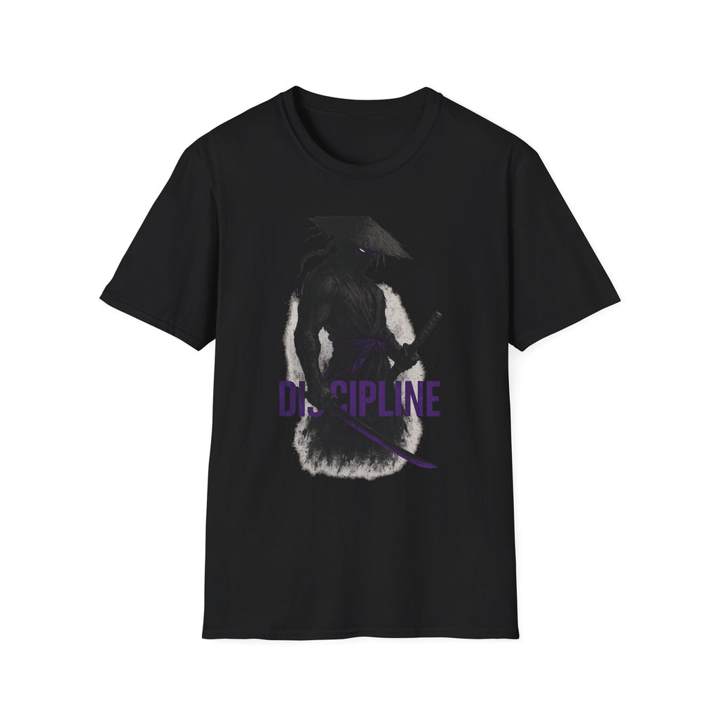 Unisex Softstyle T-Shirt with 'Discipline' Graphic, Motivational Tee, Casual Wear, Gift for Students, Inspirational Apparel, Black T-Shirt