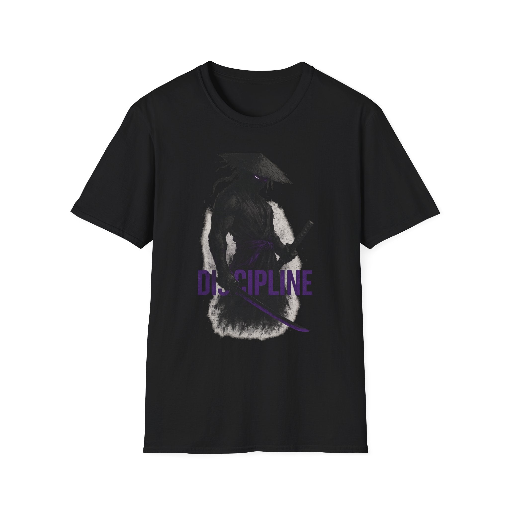 Unisex Softstyle T-Shirt with 'Discipline' Graphic, Motivational Tee, Casual Wear, Gift for Students, Inspirational Apparel, Black T-Shirt