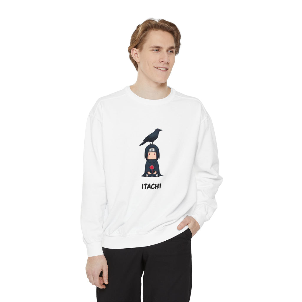 Chibi Ninja Illustration Sweatshirt | Anime Ninja Crow Graphic